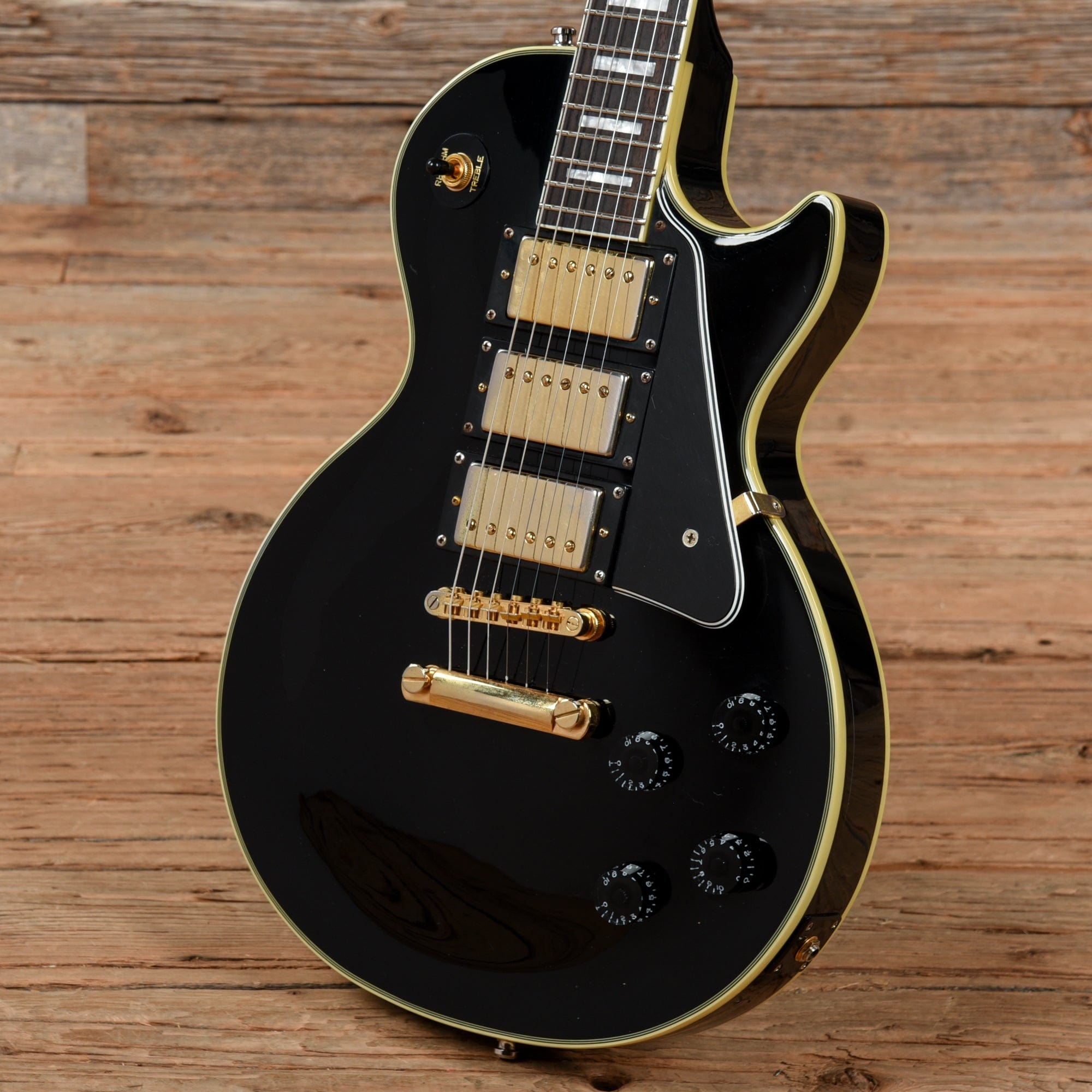 Epiphone Les Paul Custom Ebony 2003 Electric Guitars / Solid Body