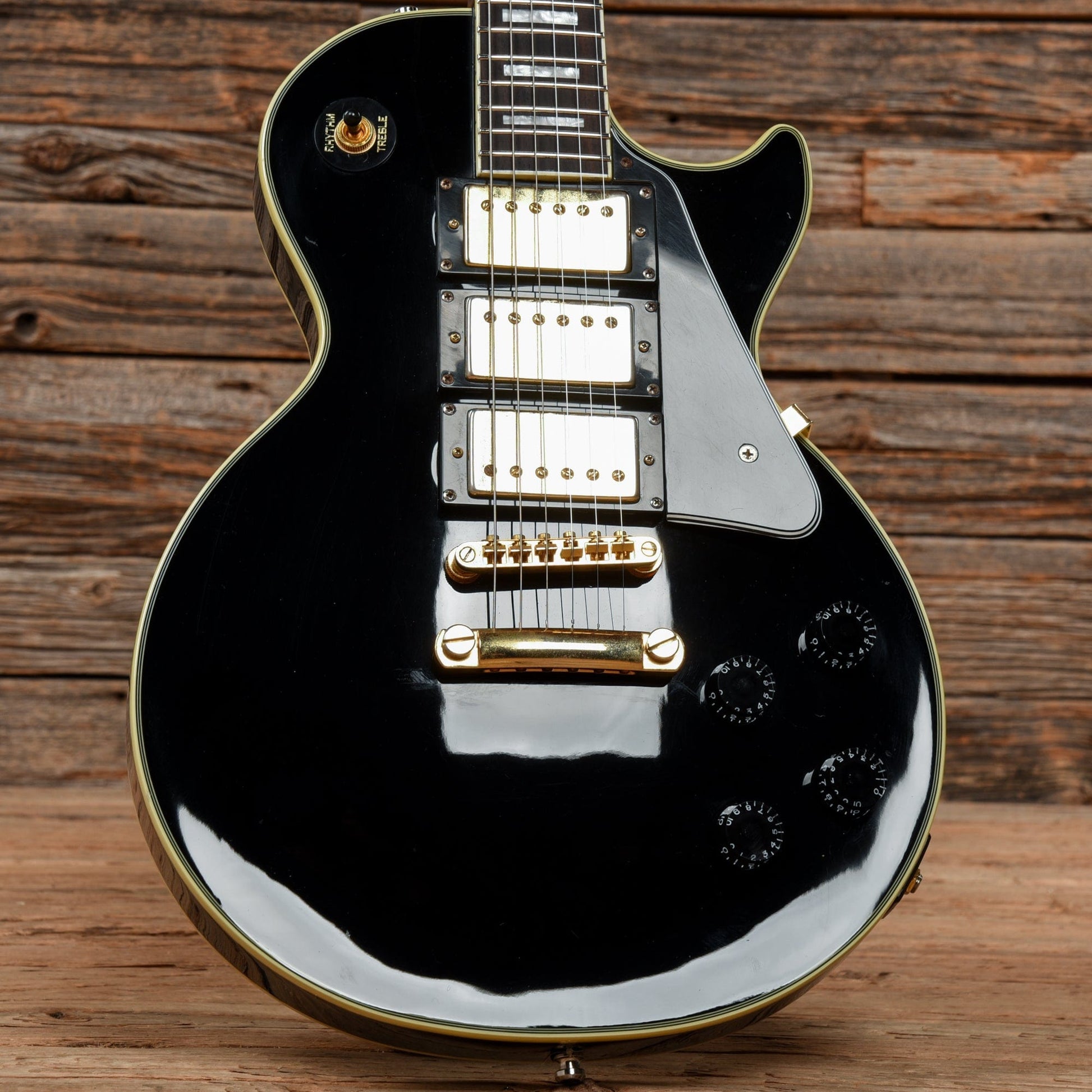 Epiphone Les Paul Custom Ebony 2003 Electric Guitars / Solid Body