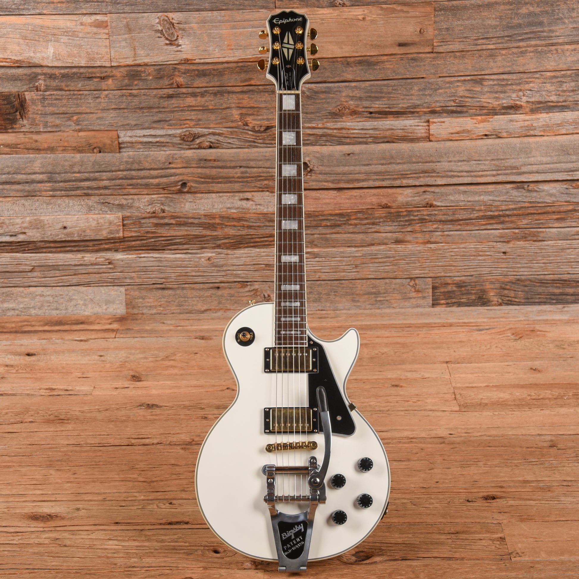 Epiphone Les Paul Custom Pro Alpine White 2017 Electric Guitars / Solid Body