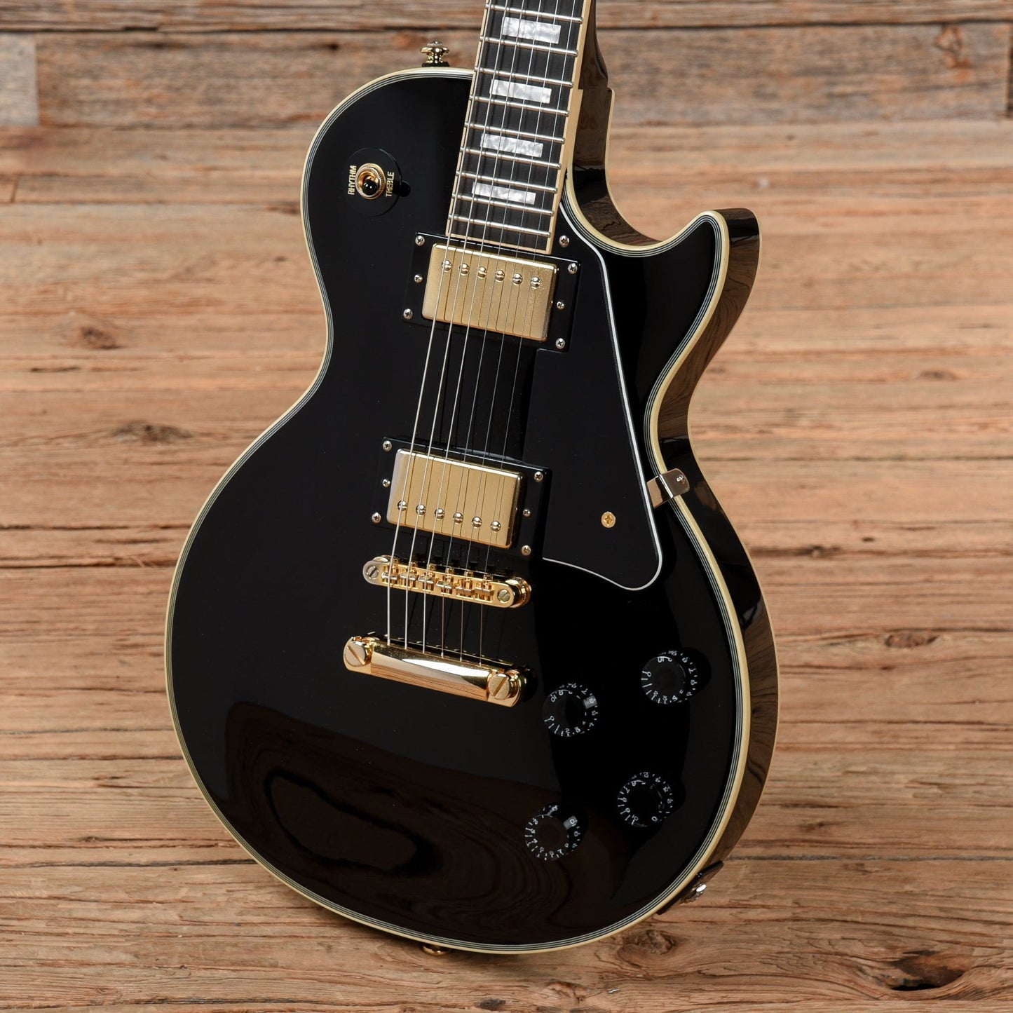Epiphone Les Paul Custom Pro Ebony 2018 Electric Guitars / Solid Body