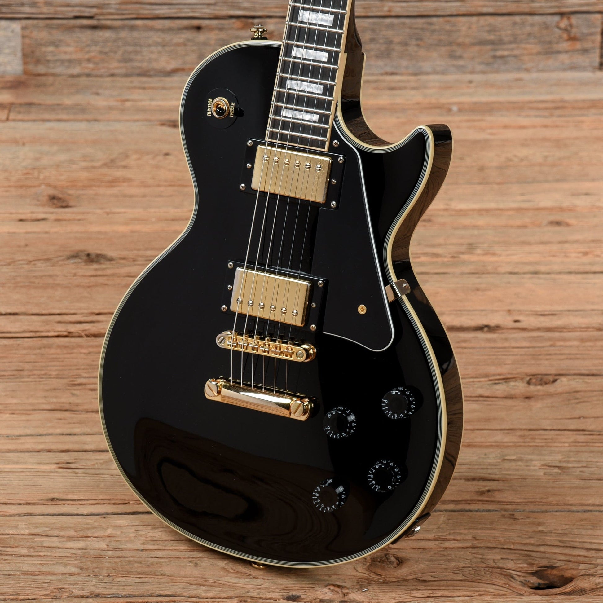 Epiphone Les Paul Custom Pro Ebony 2018 Electric Guitars / Solid Body