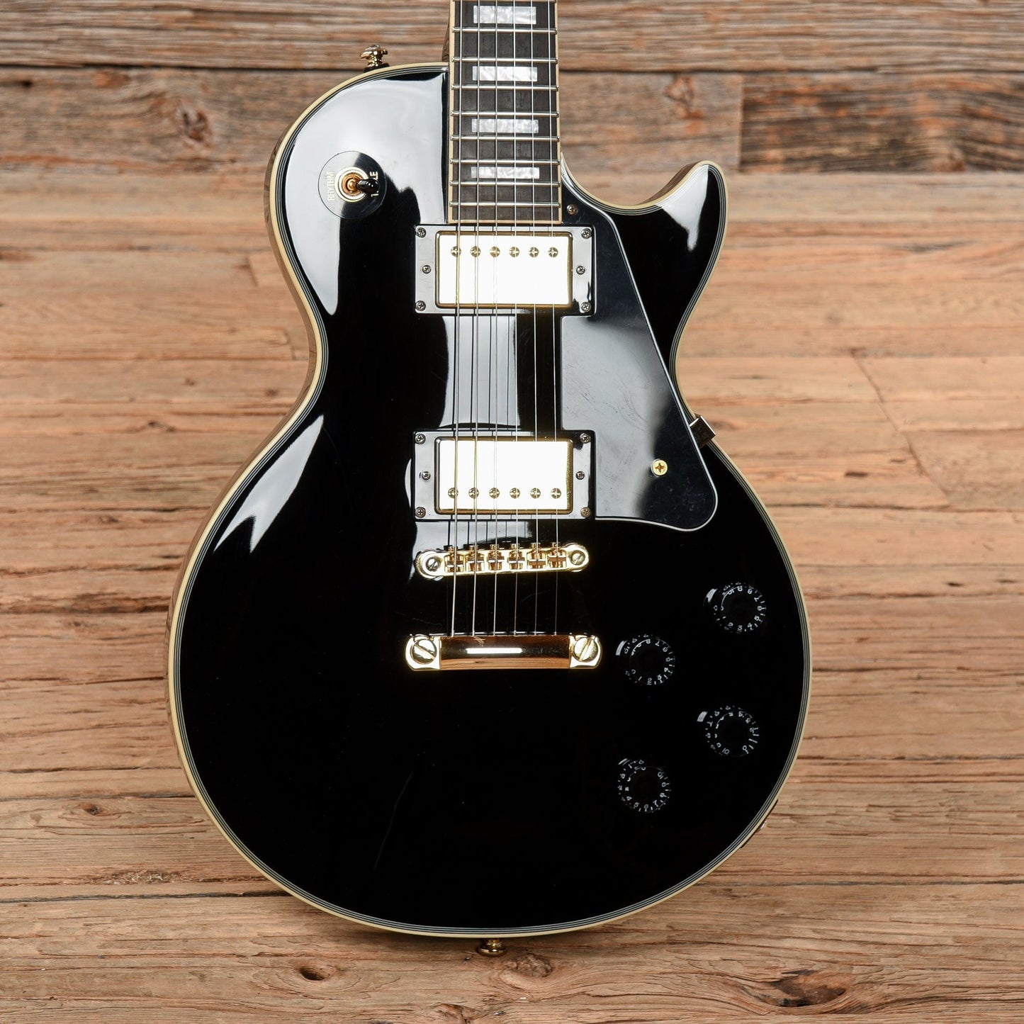 Epiphone Les Paul Custom Pro Ebony 2018 Electric Guitars / Solid Body
