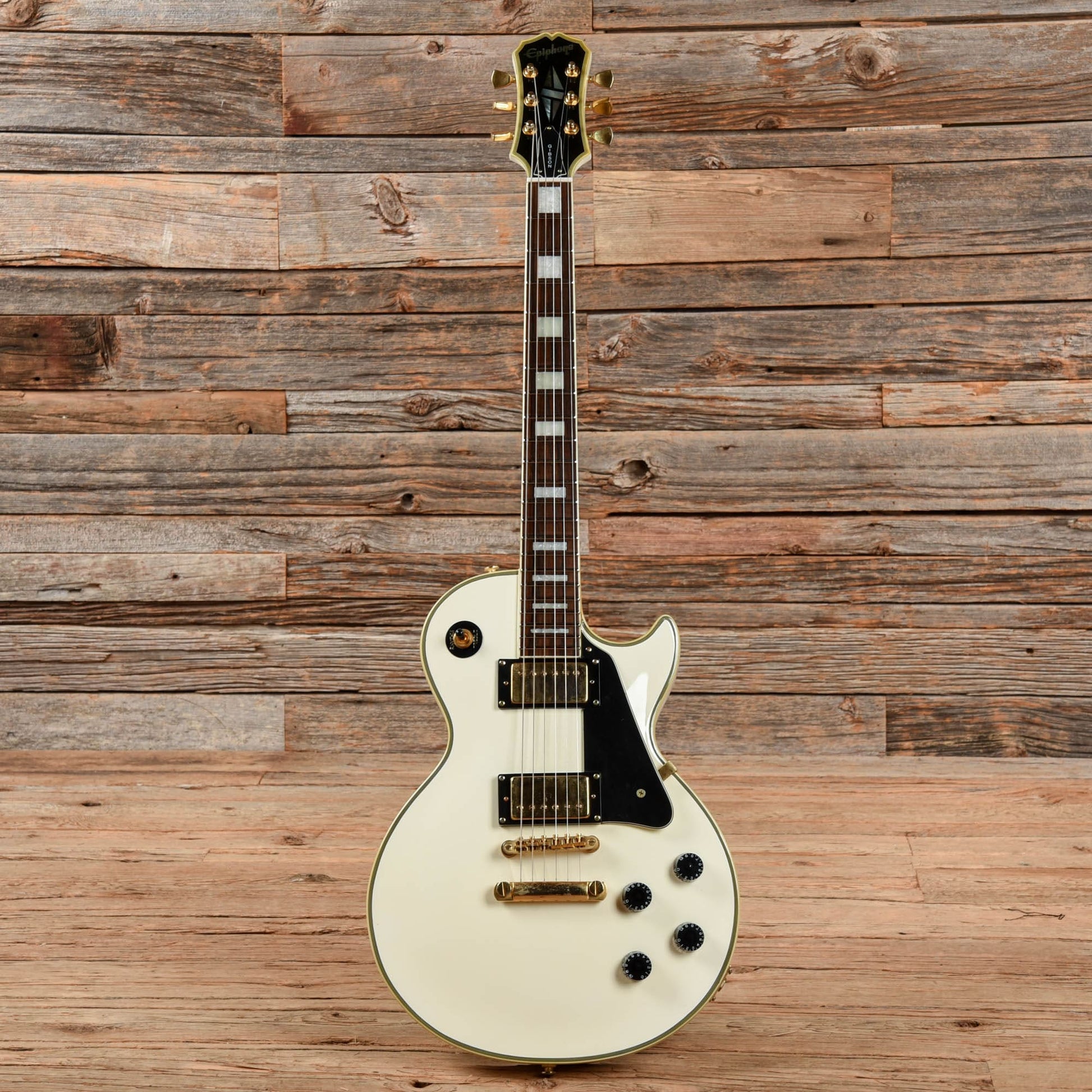 Epiphone Les Paul Custom White 1999 Electric Guitars / Solid Body