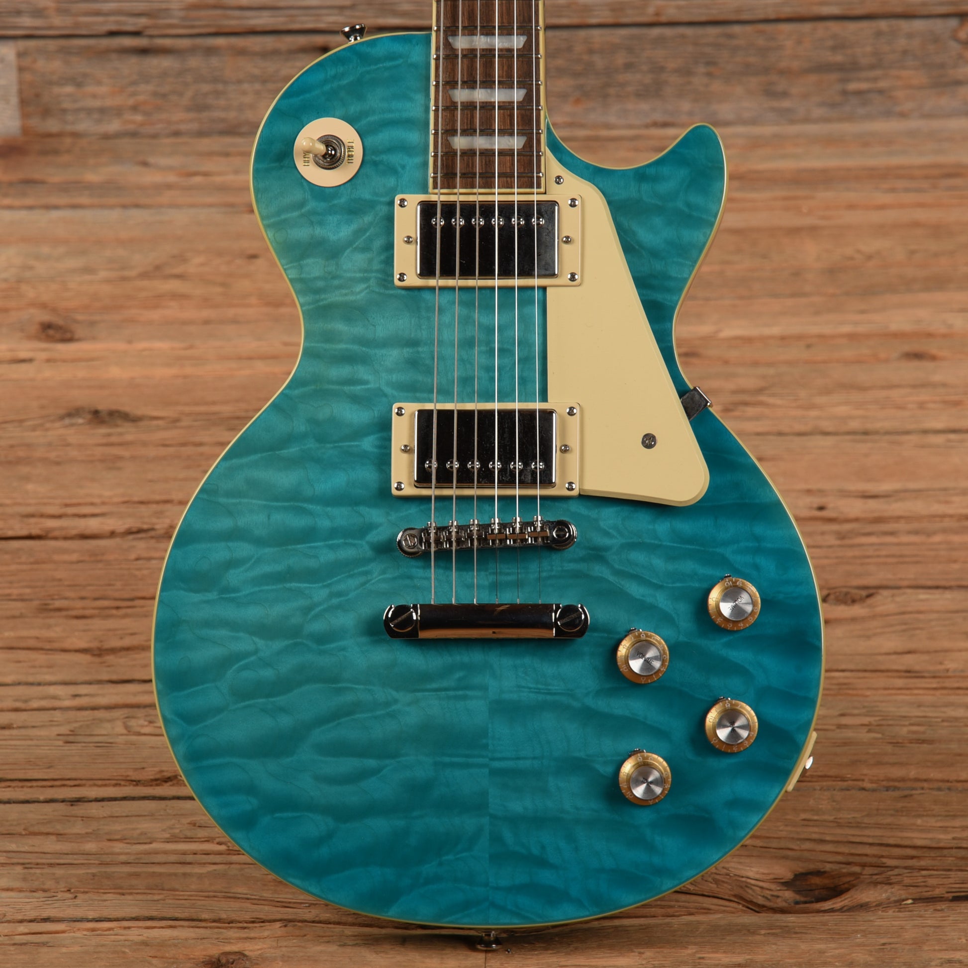 Epiphone Les Paul Standard '60s Quilt Top Transparent Blue 2021 Electric Guitars / Solid Body