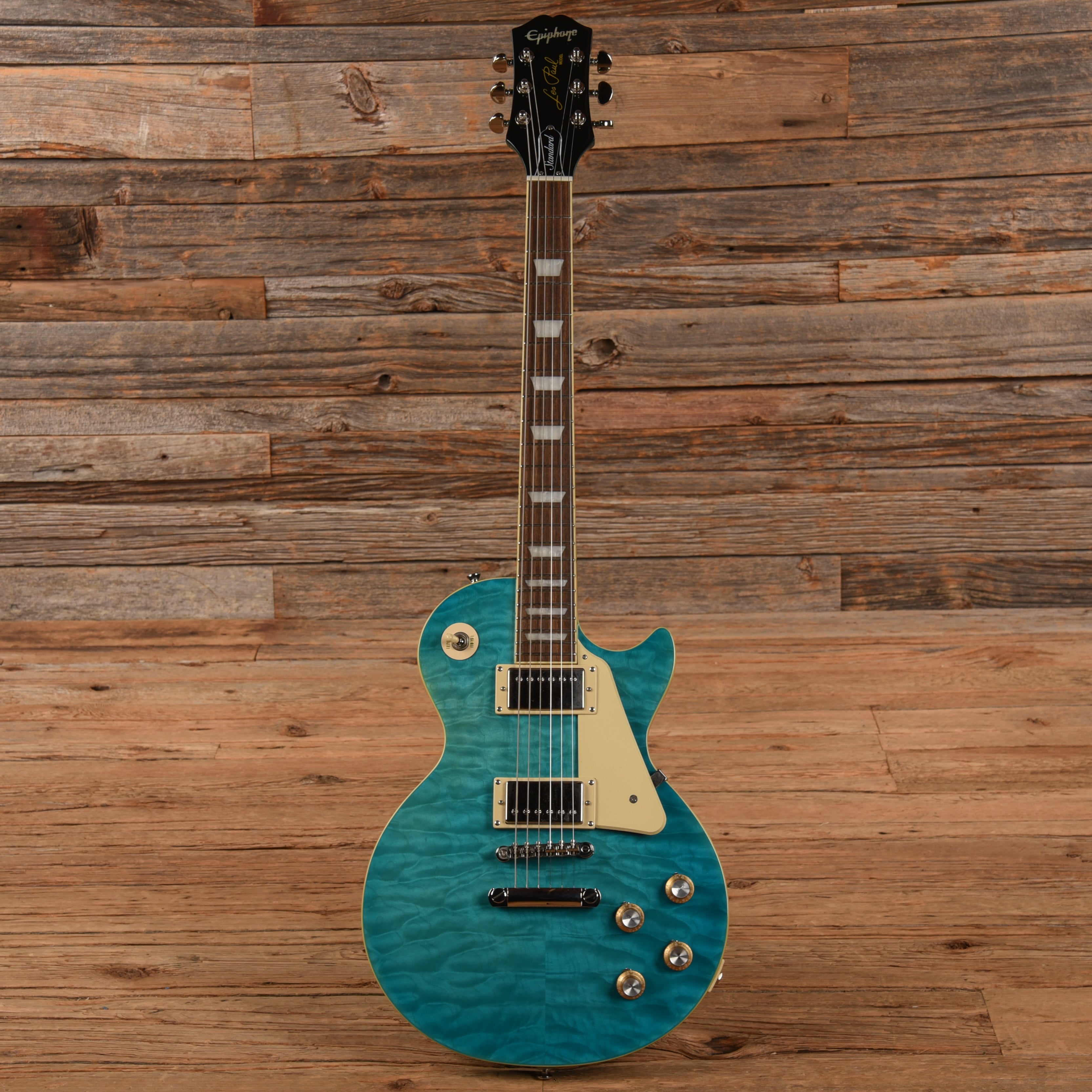 Epiphone Les Paul Standard '60s Quilt Top Transparent Blue 2021 Electric Guitars / Solid Body