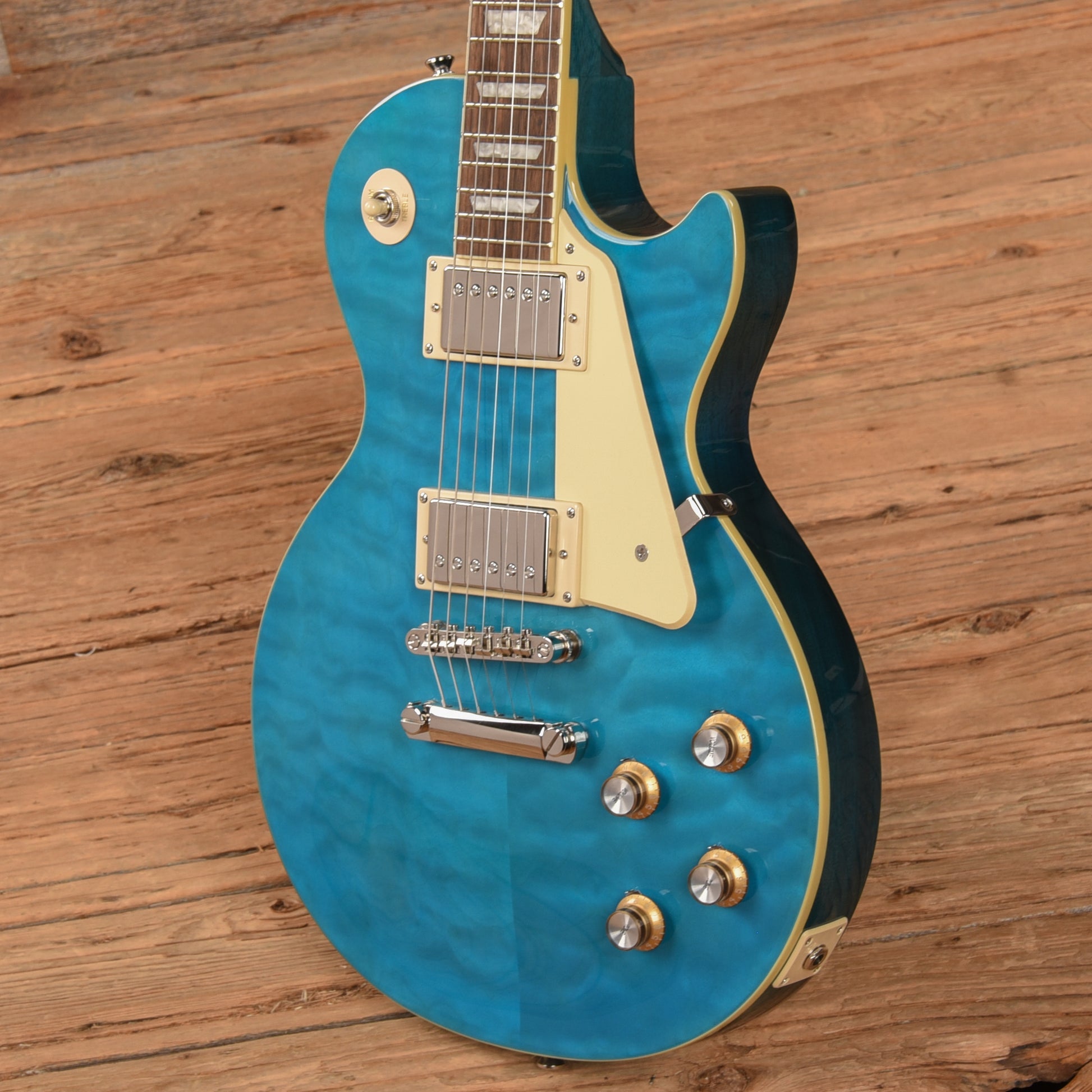 Epiphone Les Paul Standard '60s Quilt Top Transparent Blue 2023 Electric Guitars / Solid Body