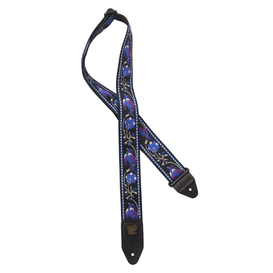 Ernie Ball Classic Jacquard Guitar Strap Purple Pleasant Pheasant Accessories / Straps