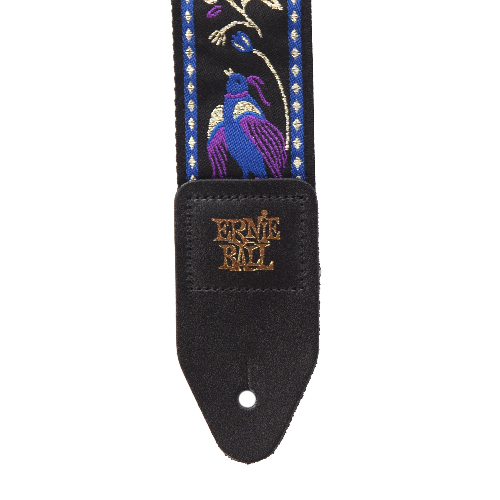 Ernie Ball Classic Jacquard Guitar Strap Purple Pleasant Pheasant Accessories / Straps