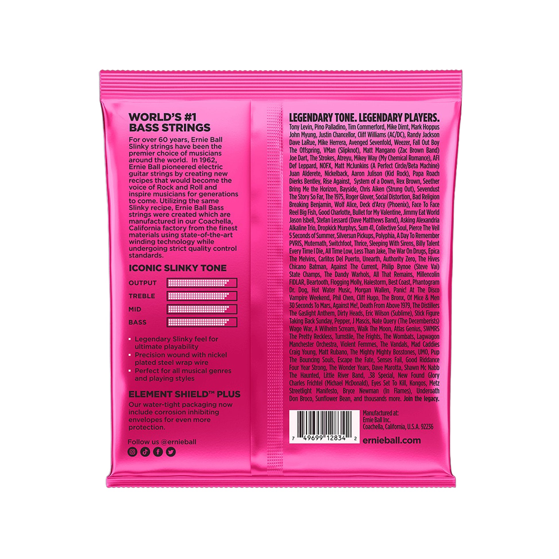 Ernie Ball Bass Strings Super Slinky Roundwound set 45-100 Accessories / Strings / Bass Strings
