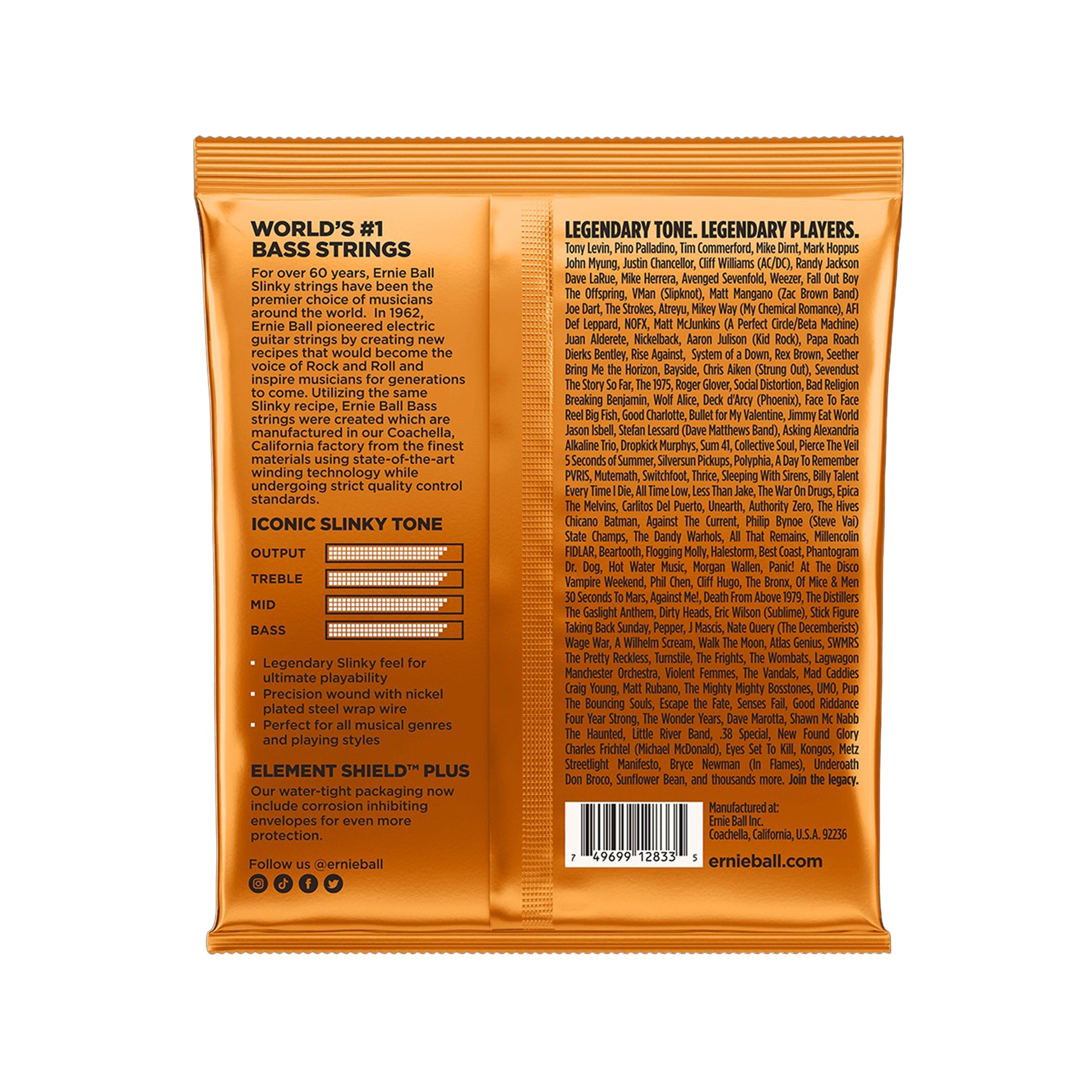 Ernie Ball Hybrid Slinky Bass Strings Roundwound Set 45-105 Accessories / Strings / Bass Strings