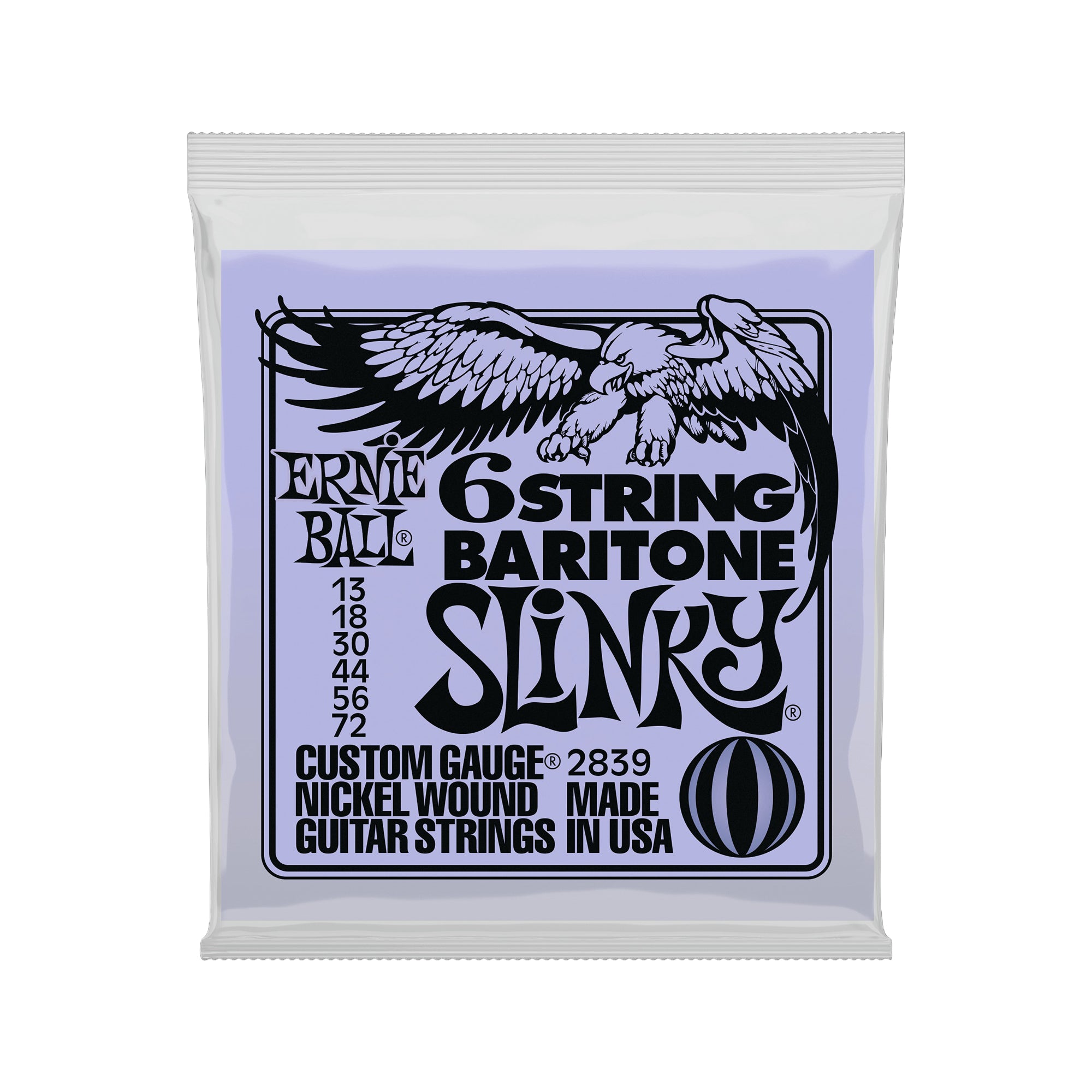 Ernie Ball 6 String Baritone Electric Guitar Strings 13-72 Accessories / Strings / Guitar Strings