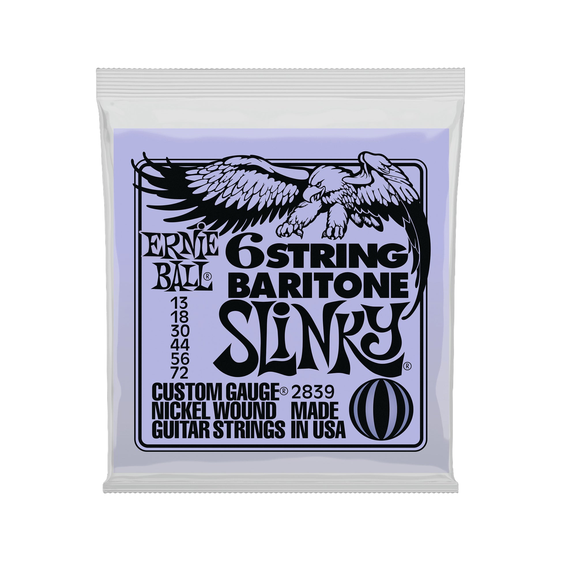 Ernie Ball 6 String Baritone Electric Guitar Strings 13-72 Accessories / Strings / Guitar Strings