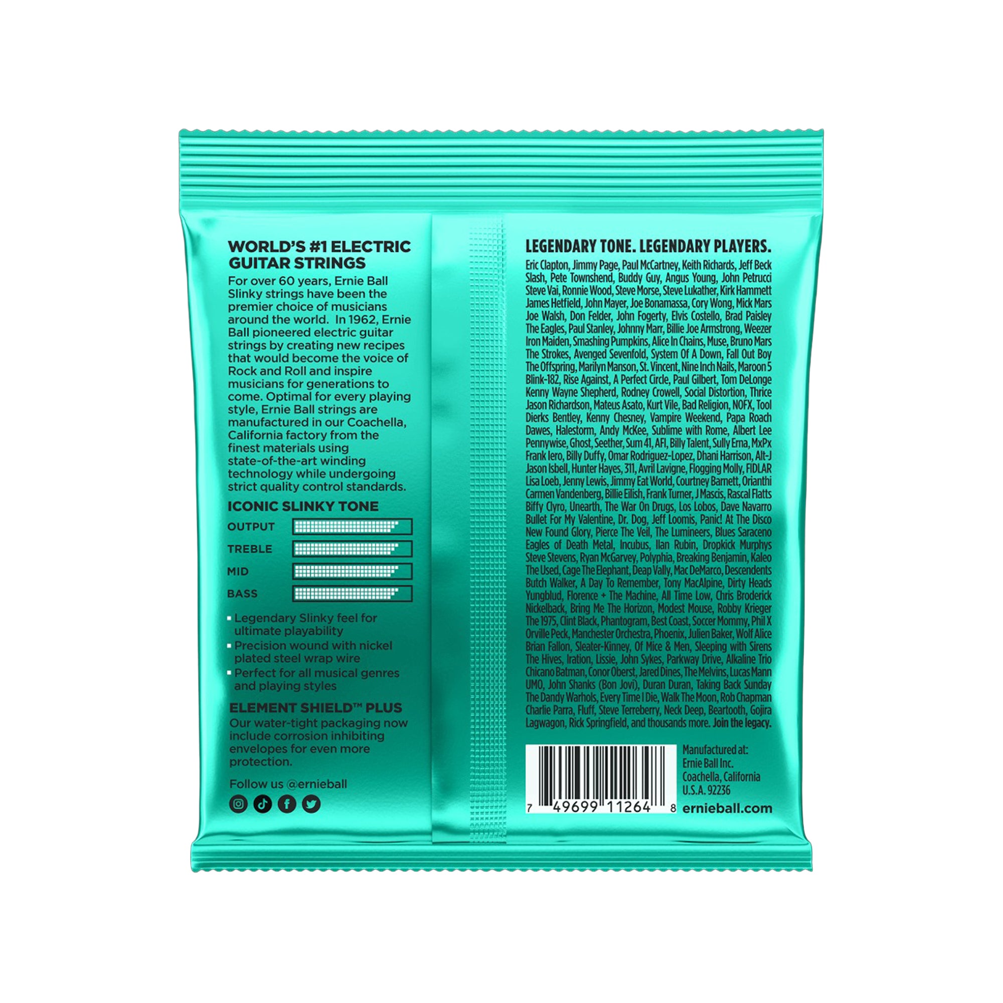Ernie Ball Not Even Slinky Electric Guitar Strings 12-56 Accessories / Strings / Guitar Strings