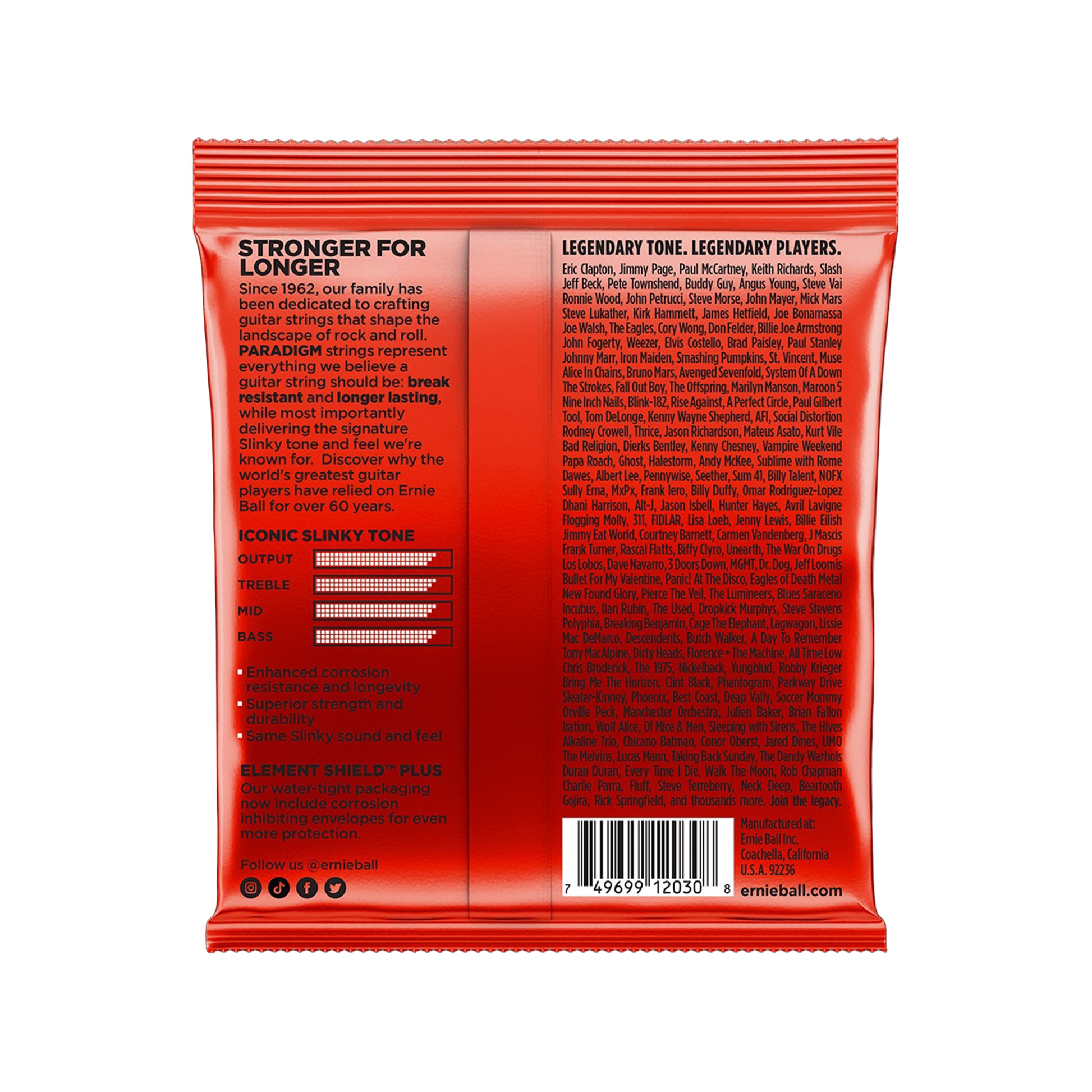 Ernie Ball Paradigm Skinny Top Heavy Bottom Slinky 7-String Electric Guitar Strings 10-62 Accessories / Strings / Guitar Strings