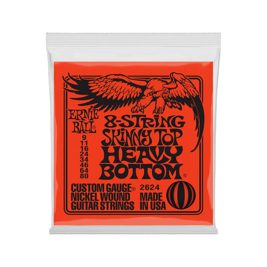 Ernie Ball Skinny Top Heavy Bottom Slinky 8-String Electric Guitar Strings 9-80 Accessories / Strings / Guitar Strings