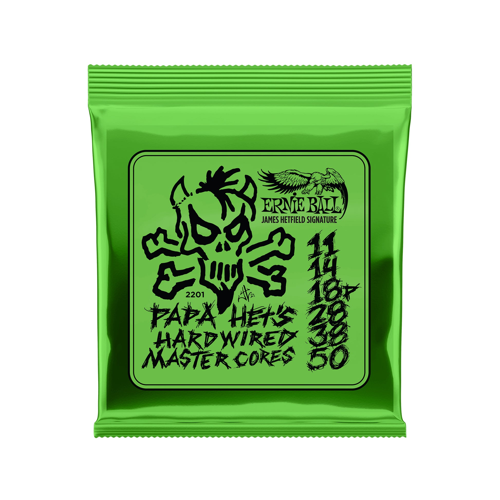 Ernie Ball P02201 Papa Het's Hardwired Master Cores James Hetfield Signature Strings 11-50 Electric Guitars / 12-String