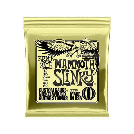Ernie Ball Mammoth Slinky Nickel Wound Electric Guitar Strings w/wound G 12-62 Strings