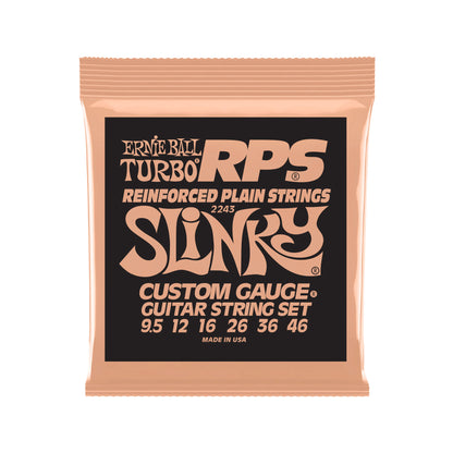 Ernie Ball P02243 Turbo Slinky RPS Nickel Wound 6-String Electric Guitar Strings 9.5-46 Strings
