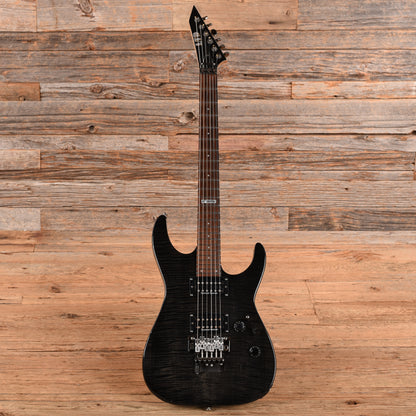 ESP LTD M-100FM Transparent Black Electric Guitars