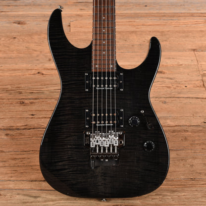 ESP LTD M-100FM Transparent Black Electric Guitars