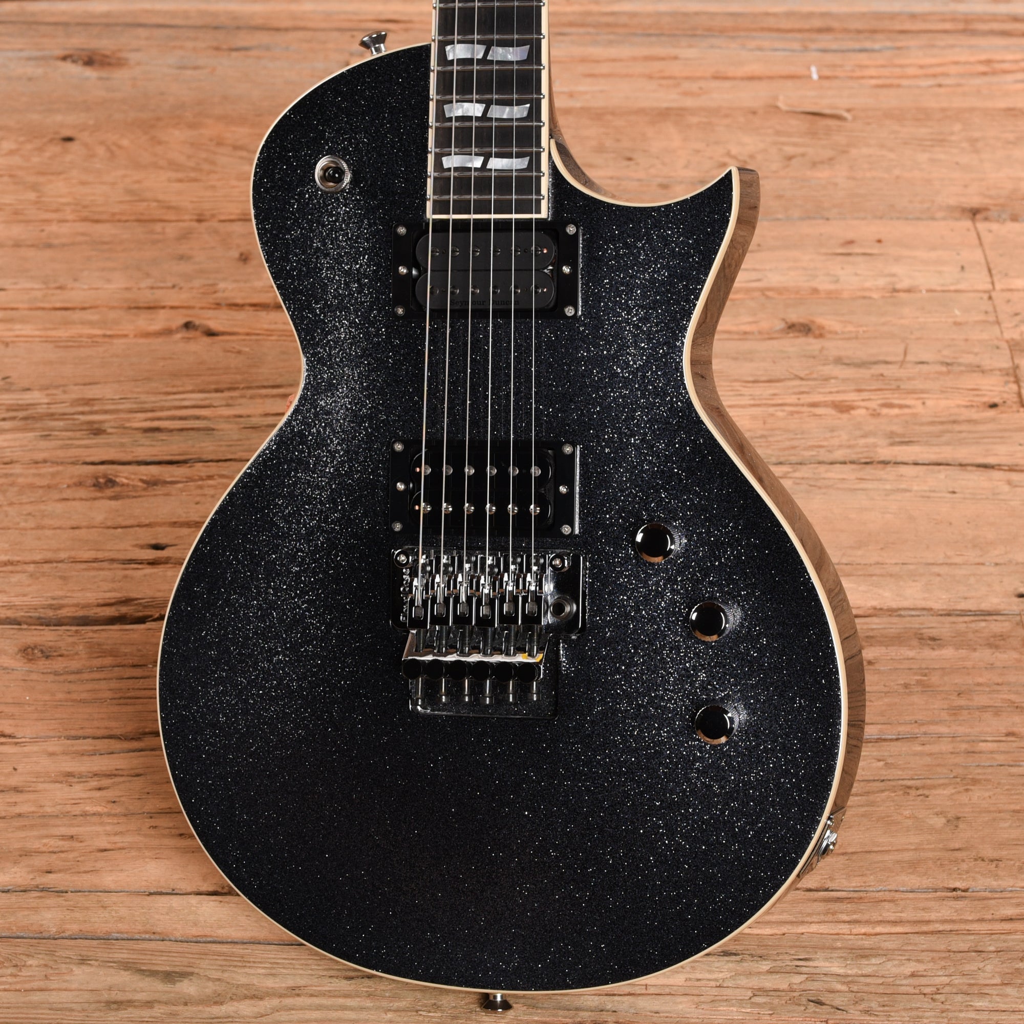 ESP USA Eclipse FR Black Sparkle 2023 Electric Guitars