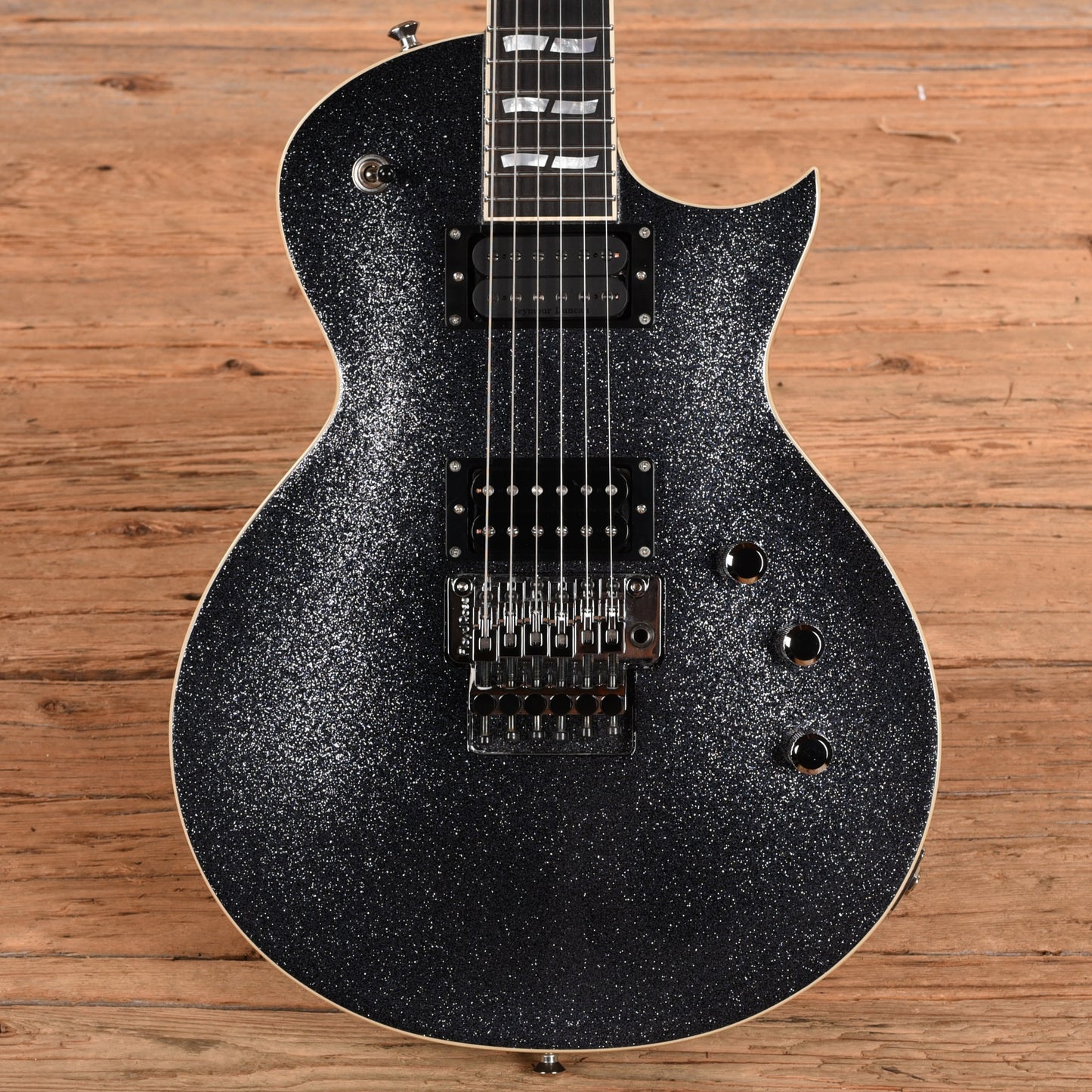 ESP USA Eclipse FR Black Sparkle 2023 Electric Guitars