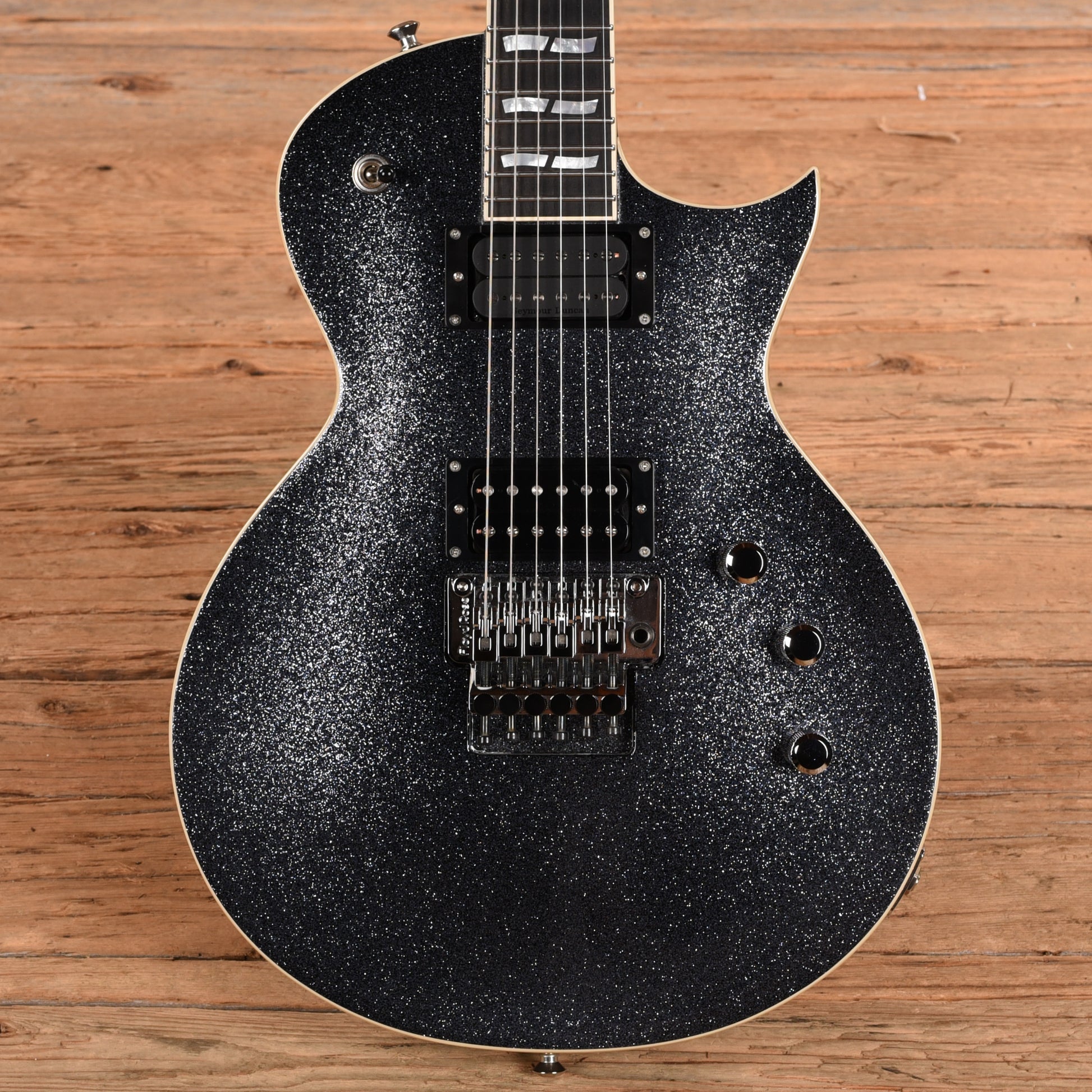 ESP USA Eclipse FR Black Sparkle 2023 Electric Guitars