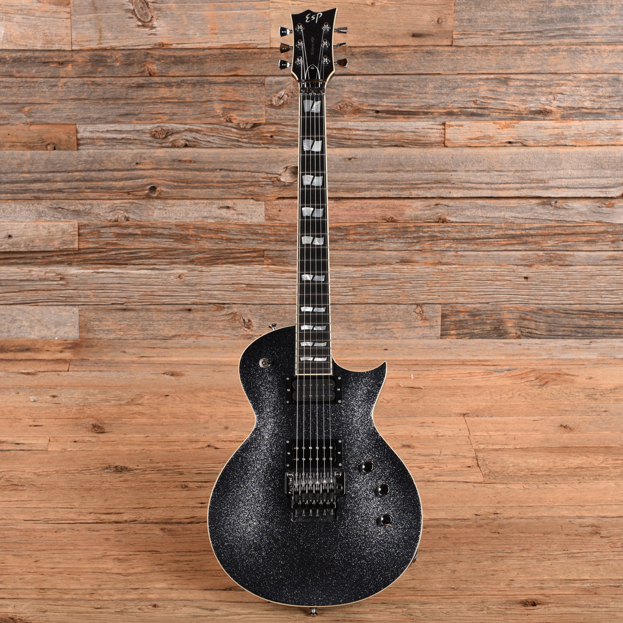 ESP USA Eclipse FR Black Sparkle 2023 Electric Guitars