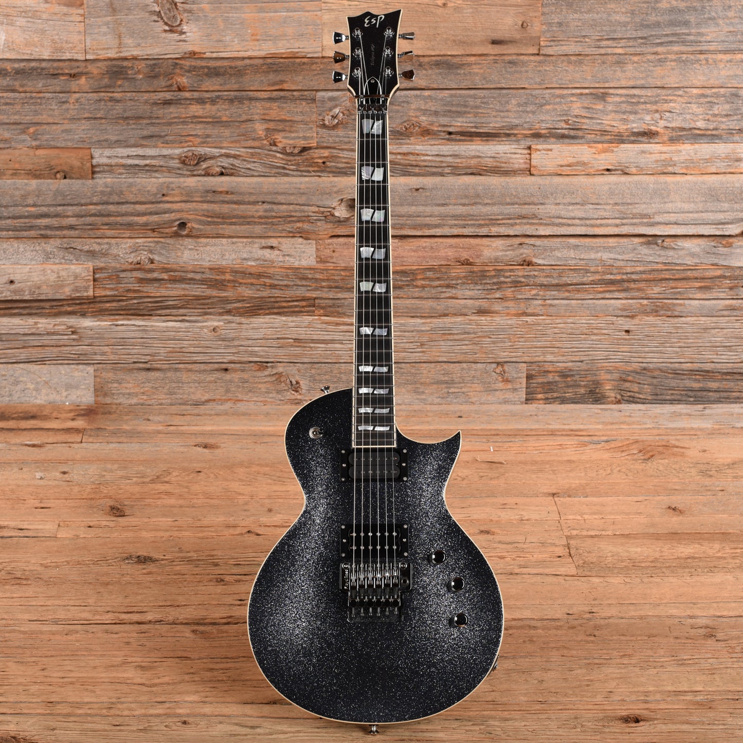 ESP USA Eclipse FR Black Sparkle 2023 Electric Guitars