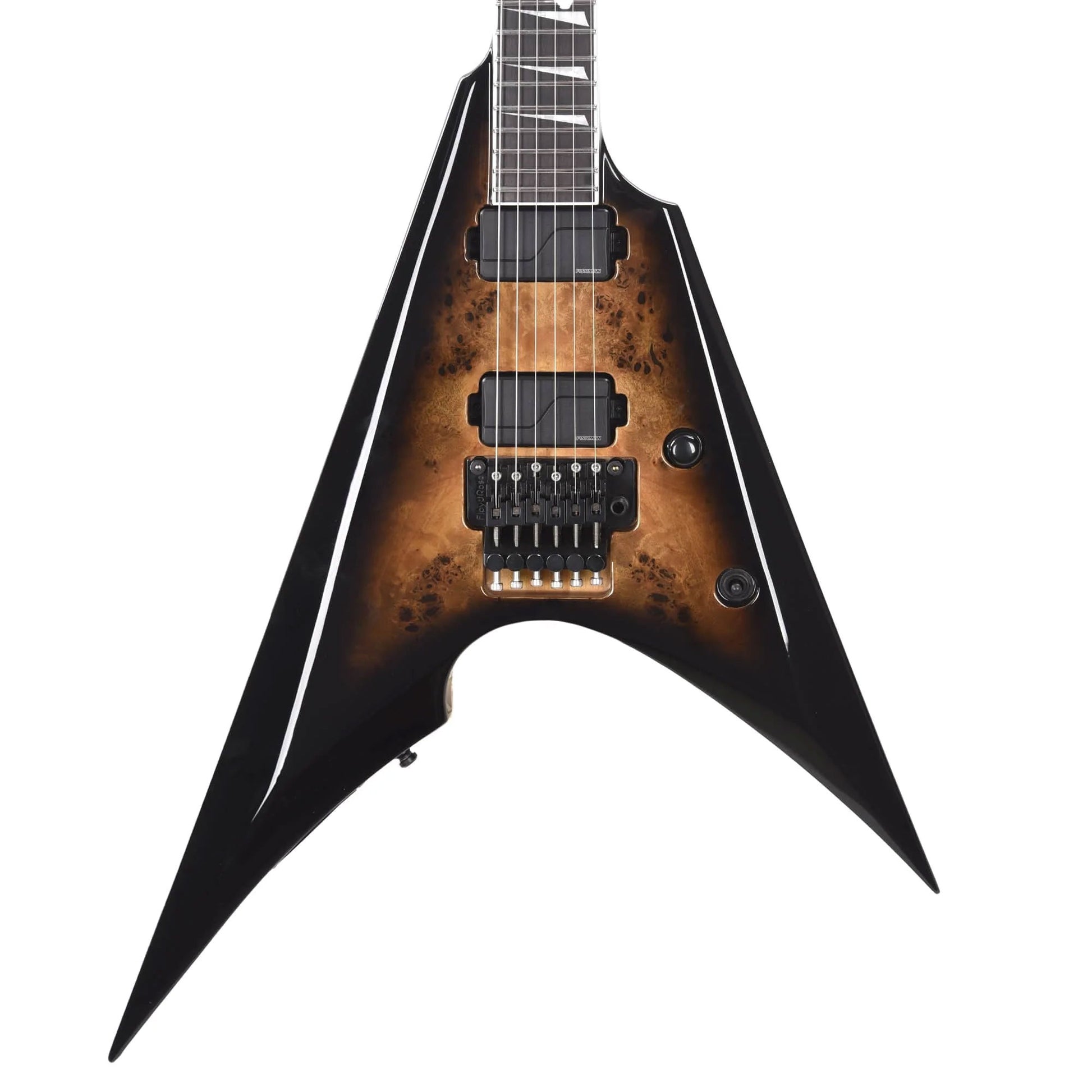 ESP E-II Arrow Burl Maple Nebula Black Burst Electric Guitars / Solid Body
