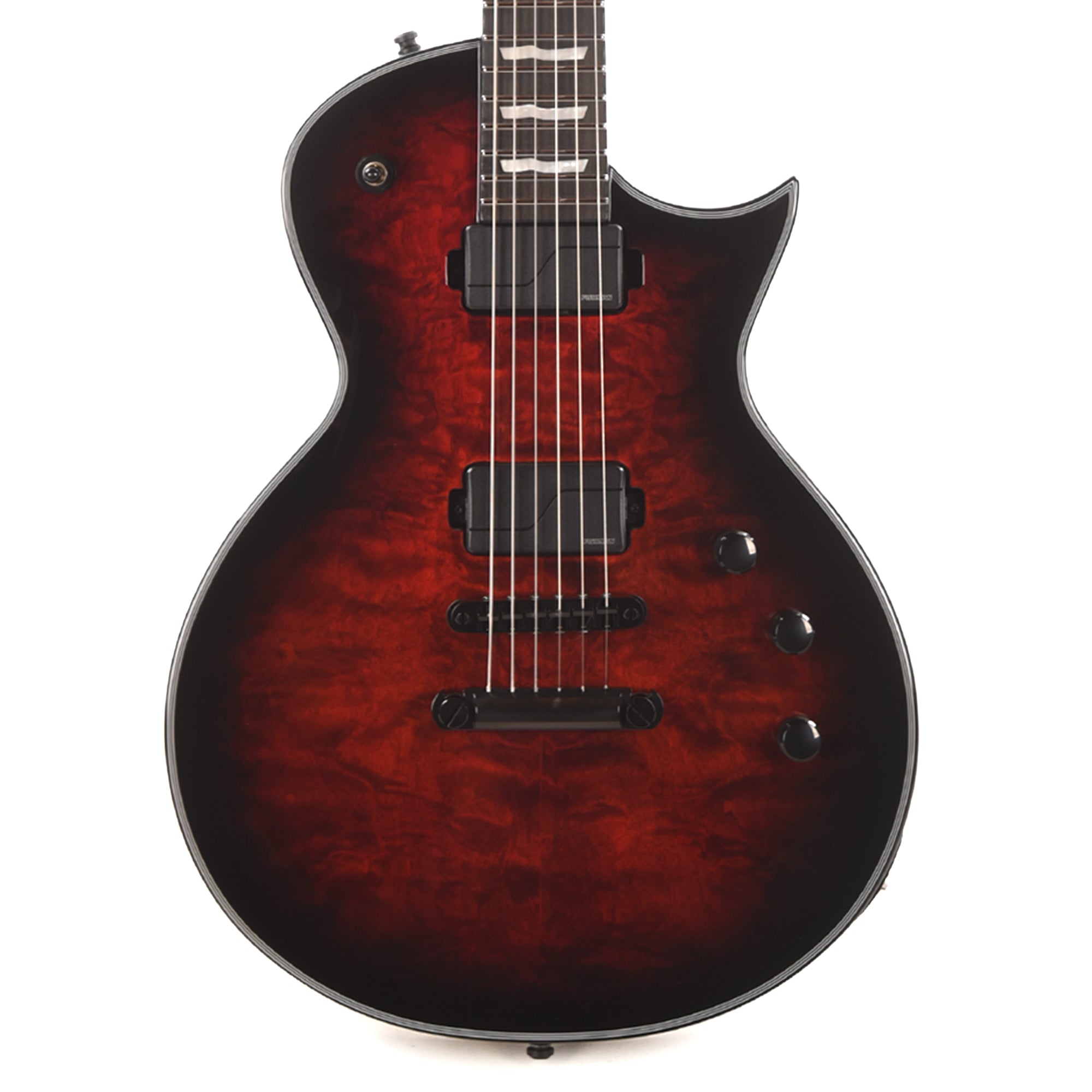 ESP E-II EC QM See Thru Black Cherry Sunburst w/Fishman Fluence