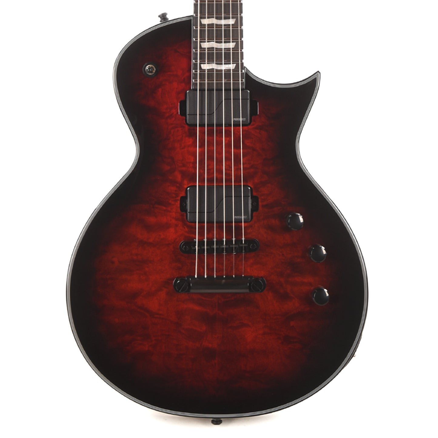 ESP E-II EC QM See Thru Black Cherry Sunburst w/Fishman Fluence Electric Guitars / Solid Body
