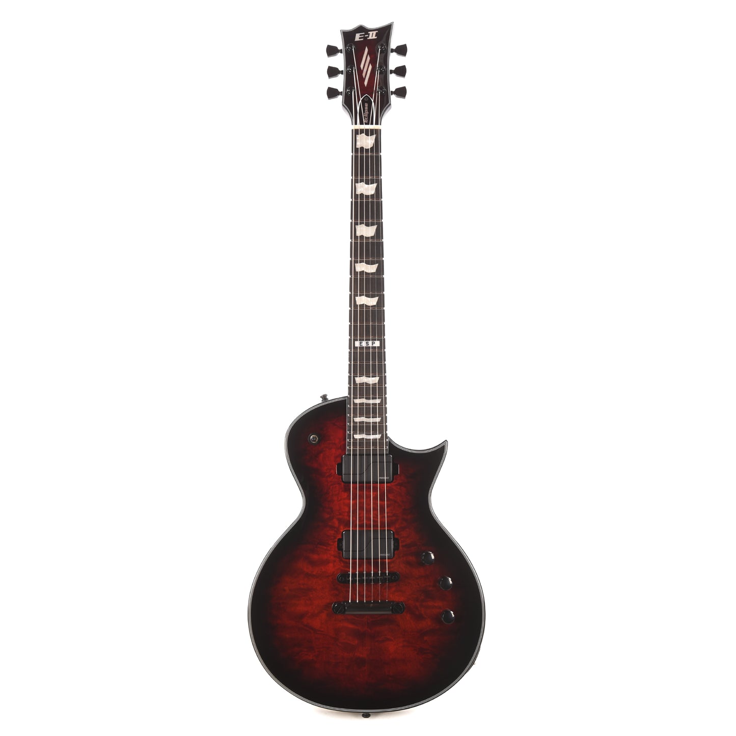 ESP E-II EC QM See Thru Black Cherry Sunburst w/Fishman Fluence Electric Guitars / Solid Body