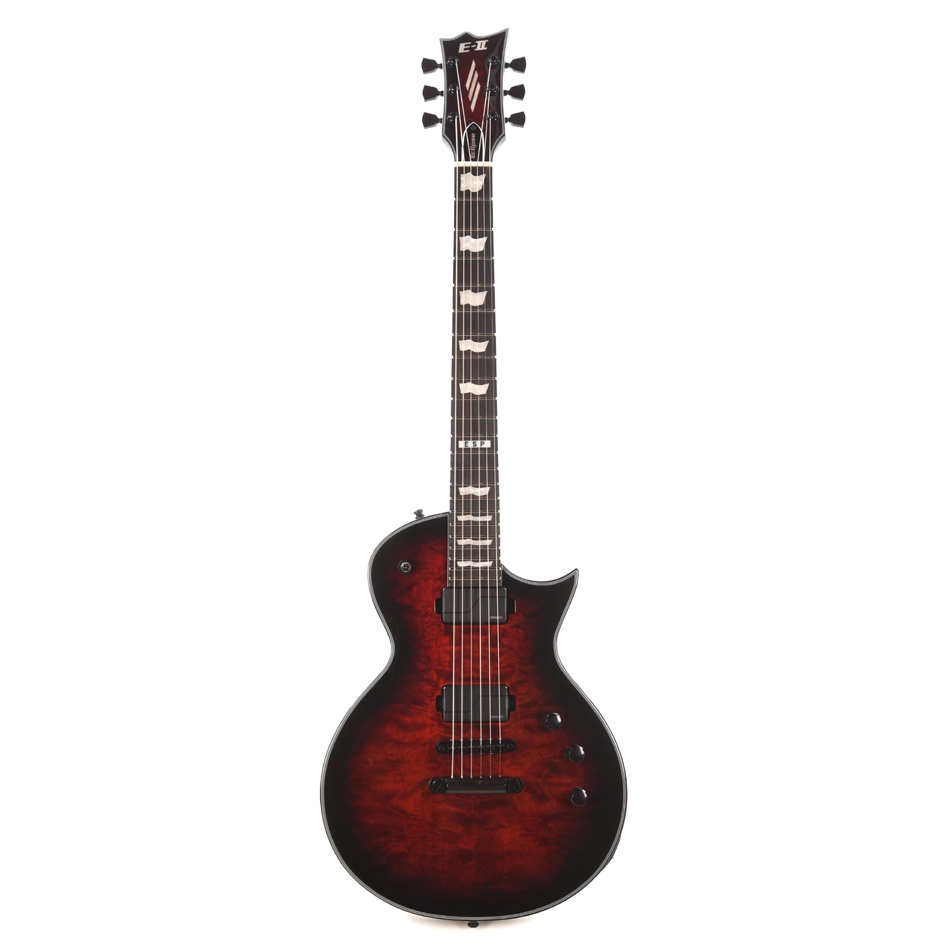 ESP E-II EC QM See Thru Black Cherry Sunburst w/Fishman Fluence Electric Guitars / Solid Body