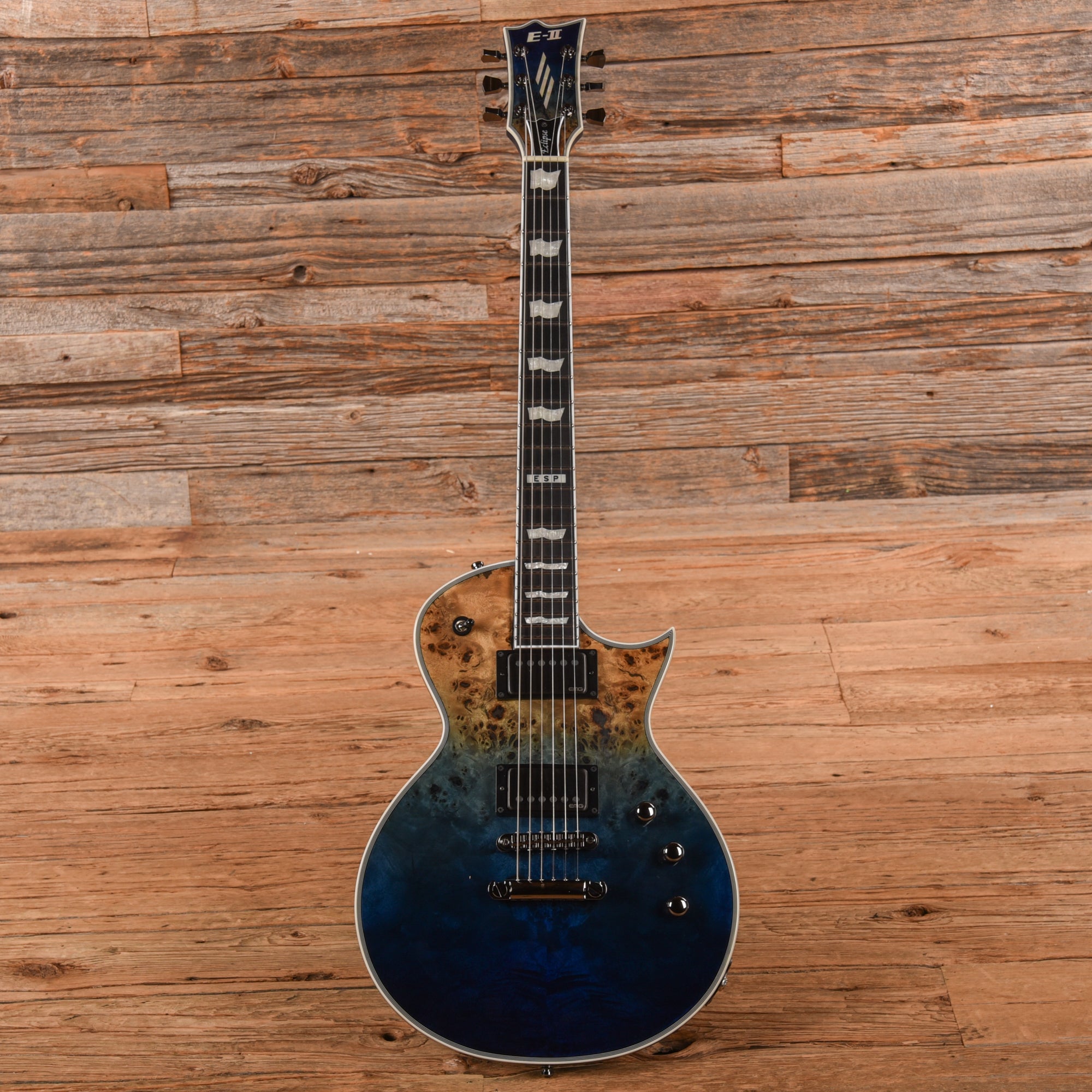 ESP E-II Eclipse Blue Natural Fade Electric Guitars / Solid Body