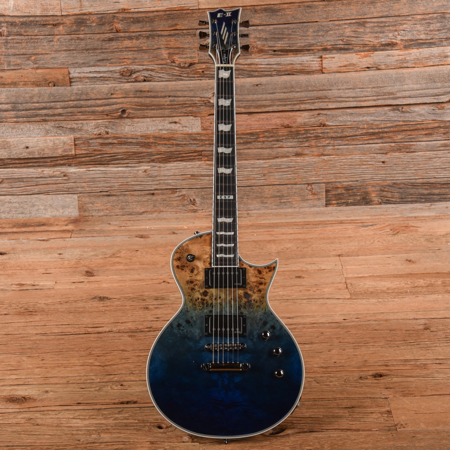 ESP E-II Eclipse Blue Natural Fade Electric Guitars / Solid Body