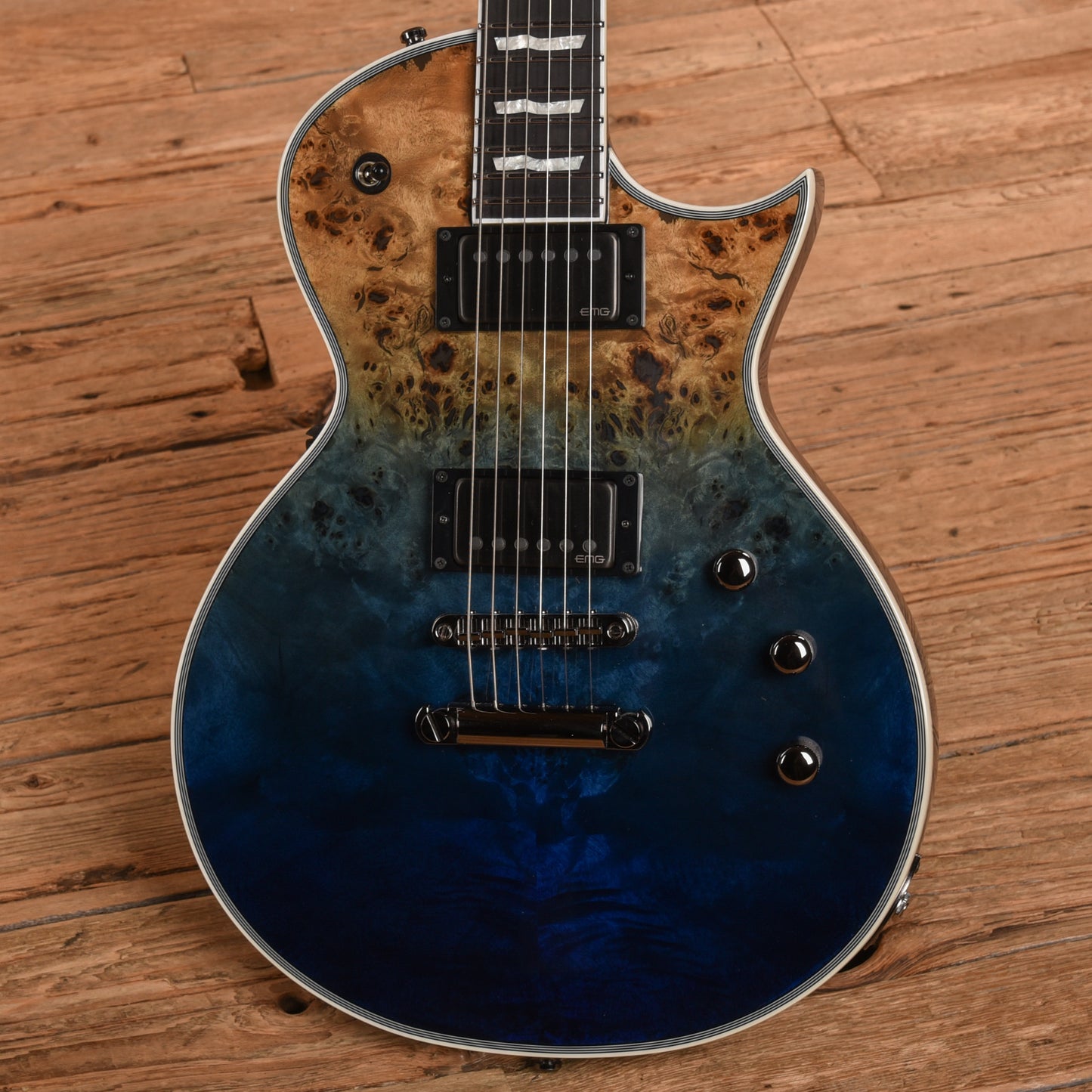 ESP E-II Eclipse Blue Natural Fade Electric Guitars / Solid Body