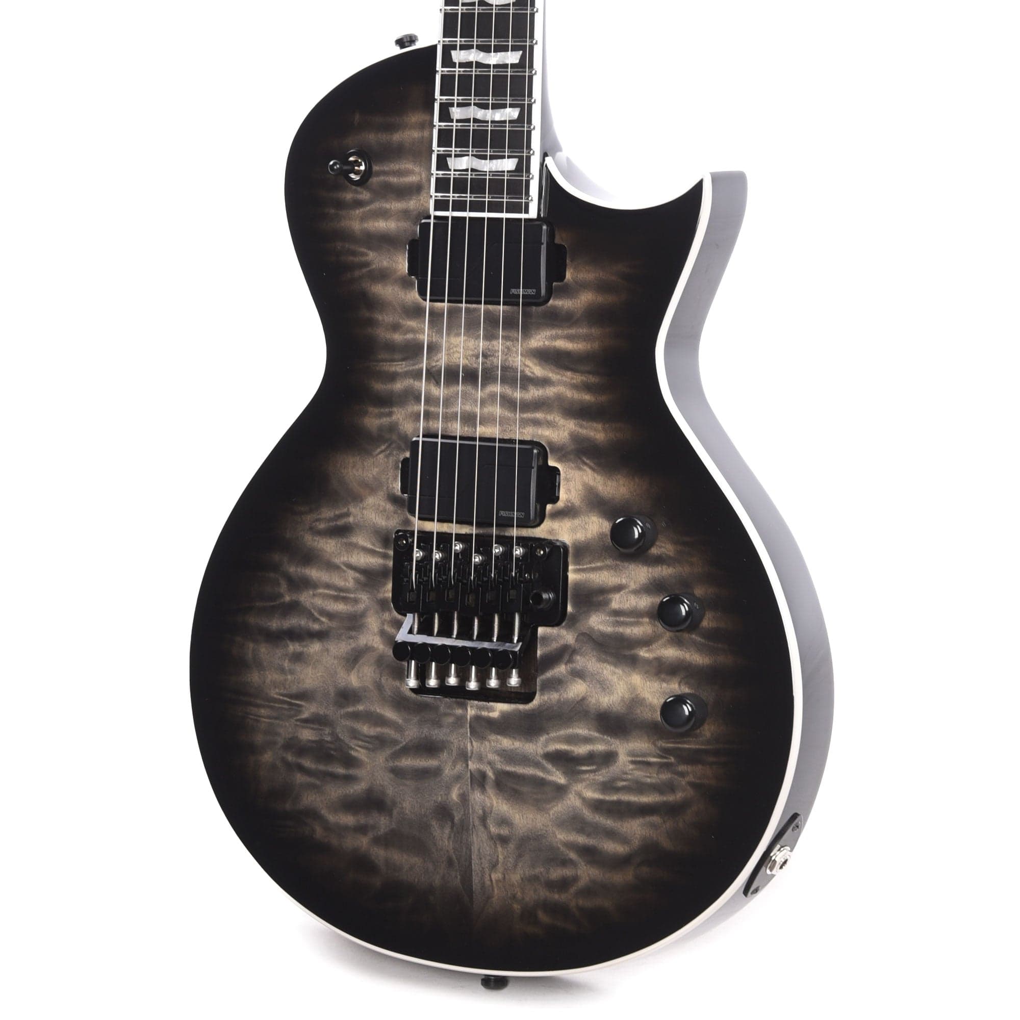 esp eclipse original white 2019 – chicago music... ESP E-II Eclipse-FR QM Charcoal Burst – Chicago Music Exchange