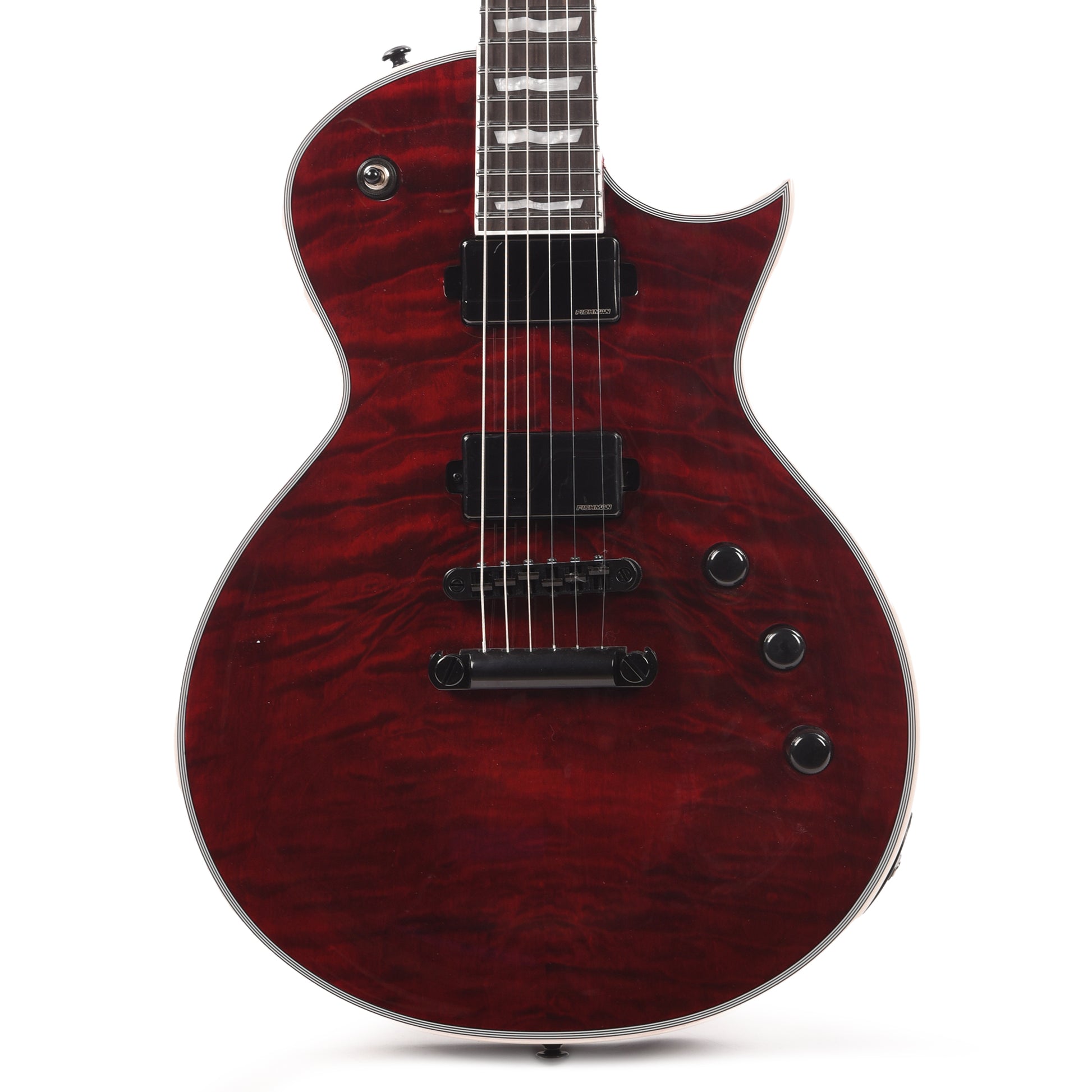 ESP LTD EC-1000 QM See Thru Black Cherry Fluence Electric Guitars / Solid Body