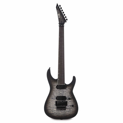 ESP LTD M-1007B Baritone Charcoal Burst Satin 7-String w/ Quilted Maple Top Electric Guitars / Solid Body
