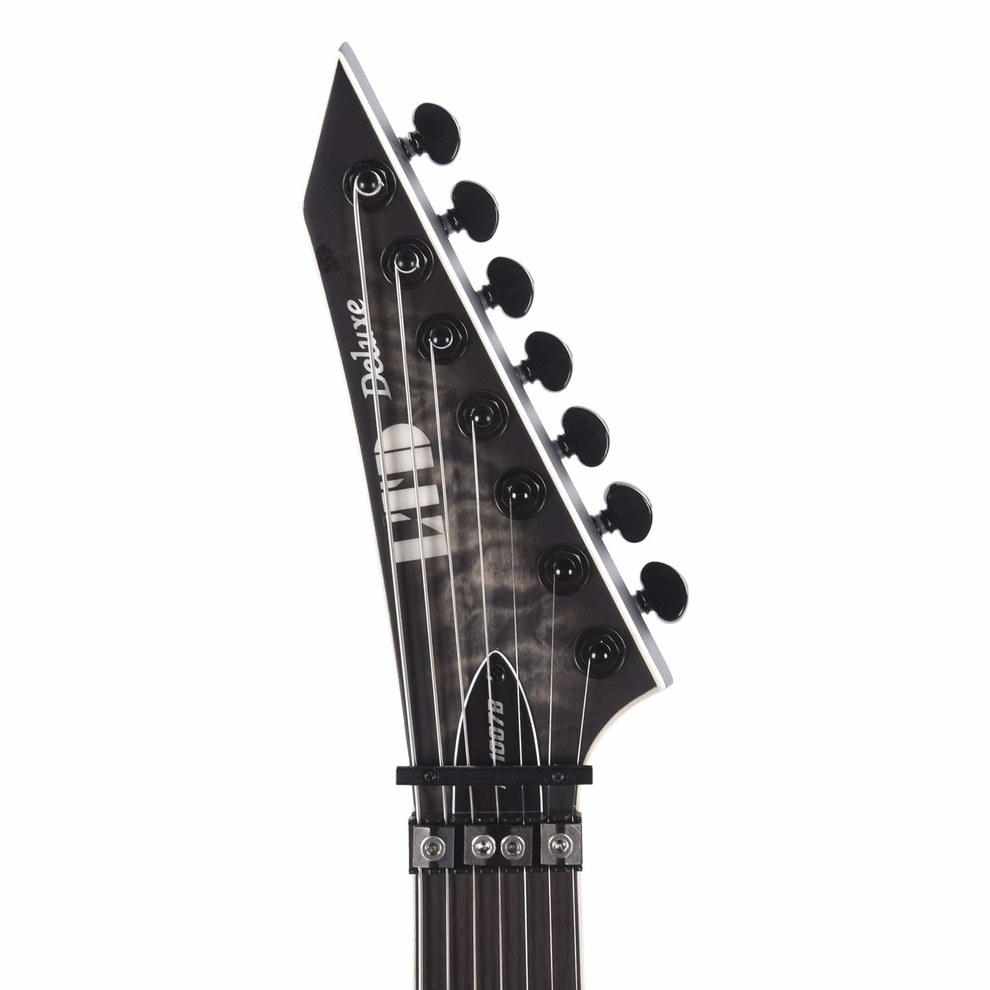 ESP LTD M-1007B Baritone Charcoal Burst Satin 7-String w/ Quilted Maple Top Electric Guitars / Solid Body