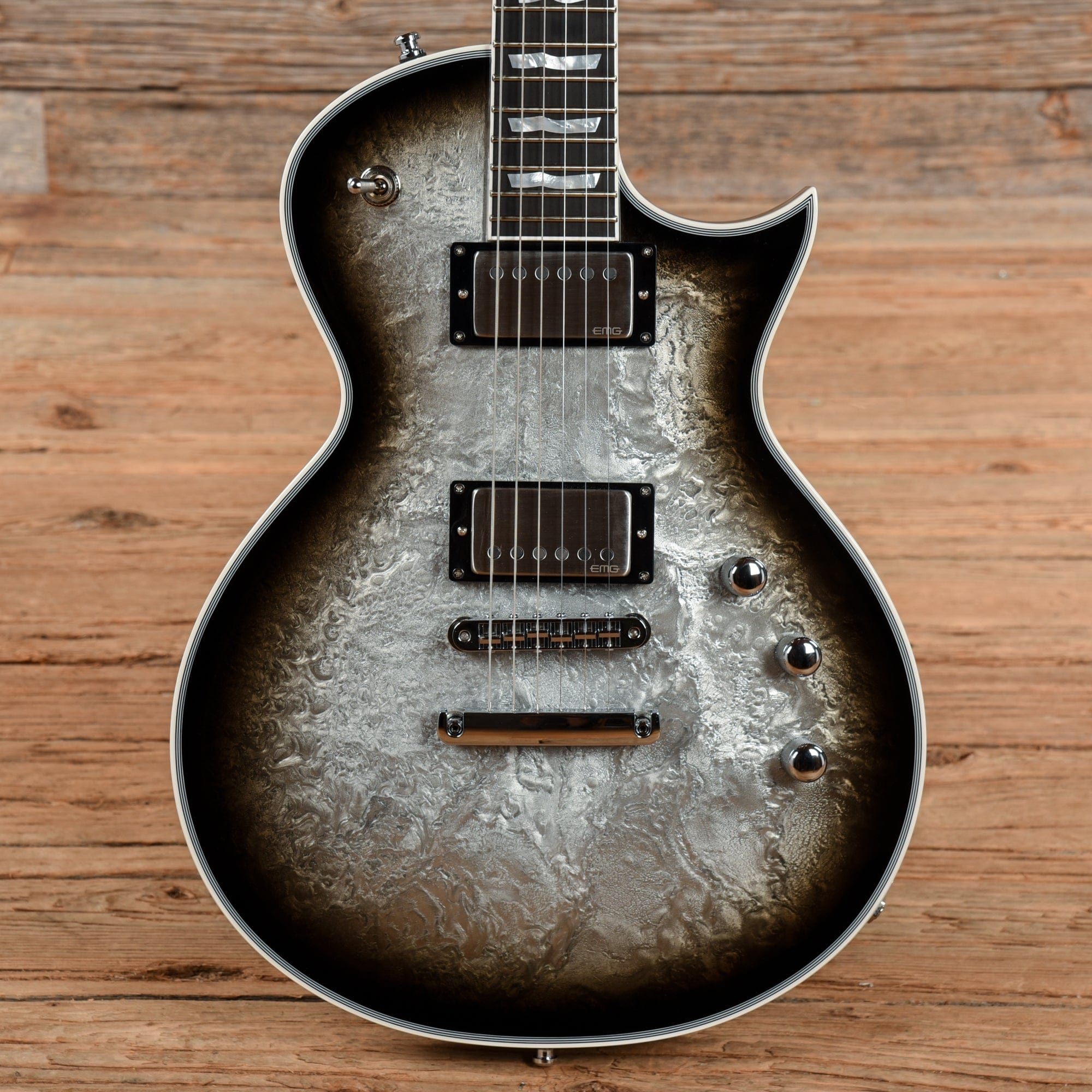 esp eclipse original white 2019 – chicago music... ESP Original Eclipse Silver Liquid Metal Burst 2019 – Chicago Music ...