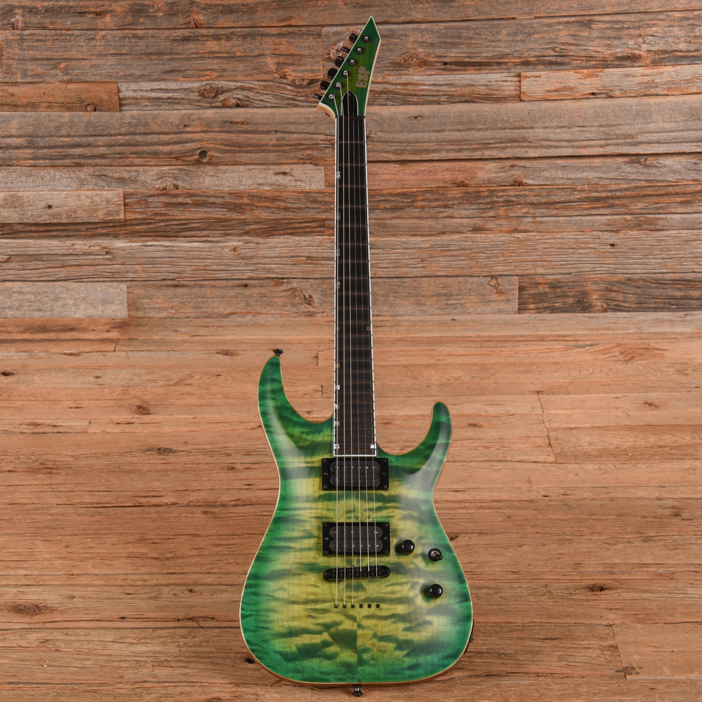 ESP USA Horizon II Lime Burst Satin 2023 Electric Guitars / Solid Body