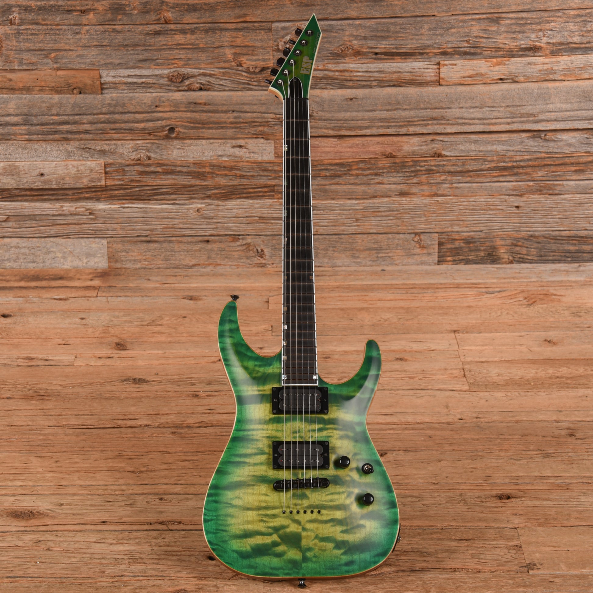 ESP USA Horizon II Lime Burst Satin 2023 Electric Guitars / Solid Body