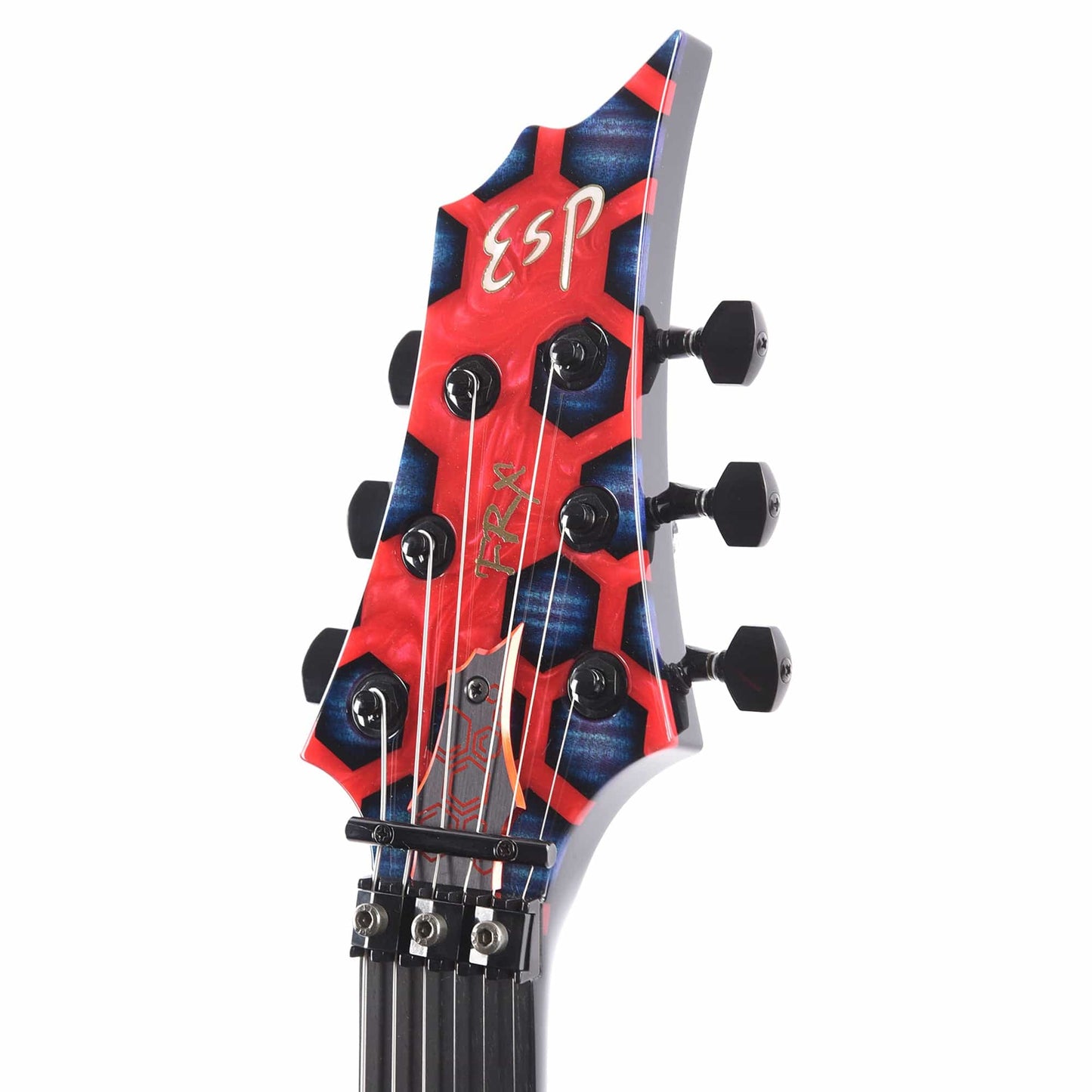 ESP Custom Shop NAMM Exhibition 2023 FRX-CTM-FR Flamed Maple Top with Red Resin & Blue Honeycomb