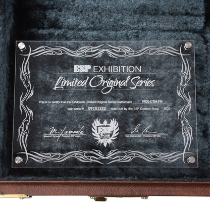 ESP Custom Shop NAMM Exhibition 2023 FRX-CTM-FR Flamed Maple Top with Red Resin & Blue Honeycomb