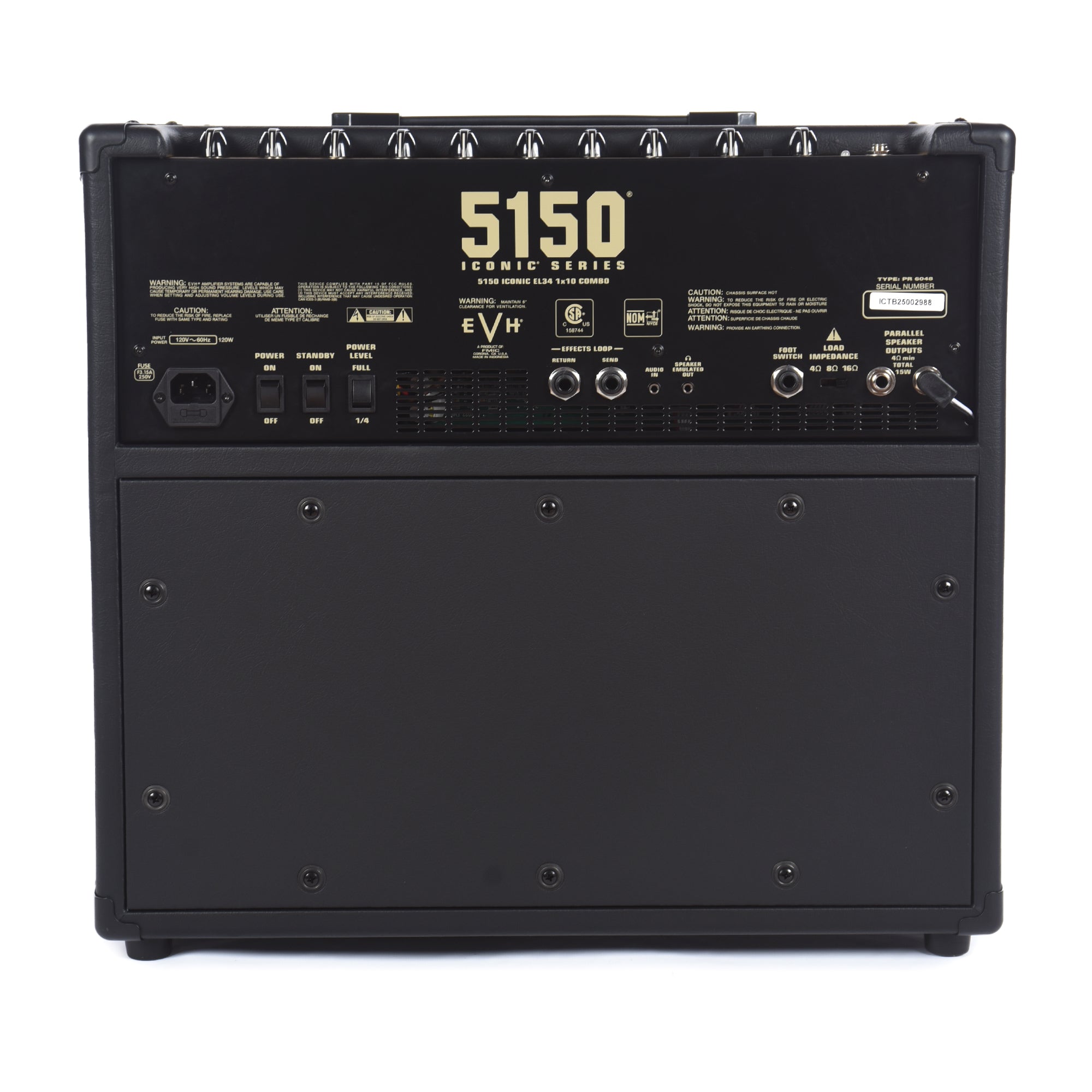 EVH 5150 Iconic Series 15w EL34 1x10 Combo Black Amps / Guitar Amps / Guitar Combos