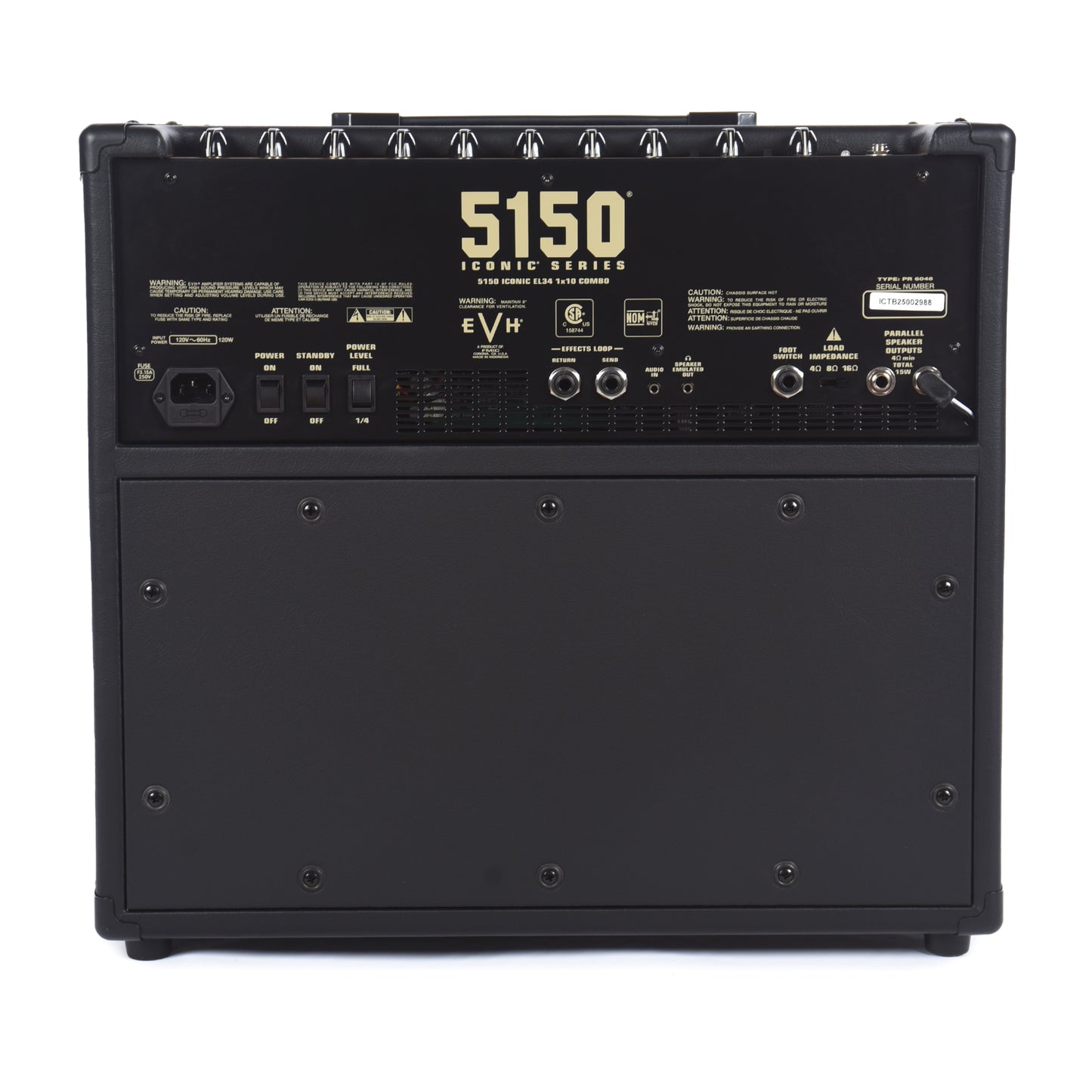 EVH 5150 Iconic Series 15w EL34 1x10 Combo Black Amps / Guitar Amps / Guitar Combos