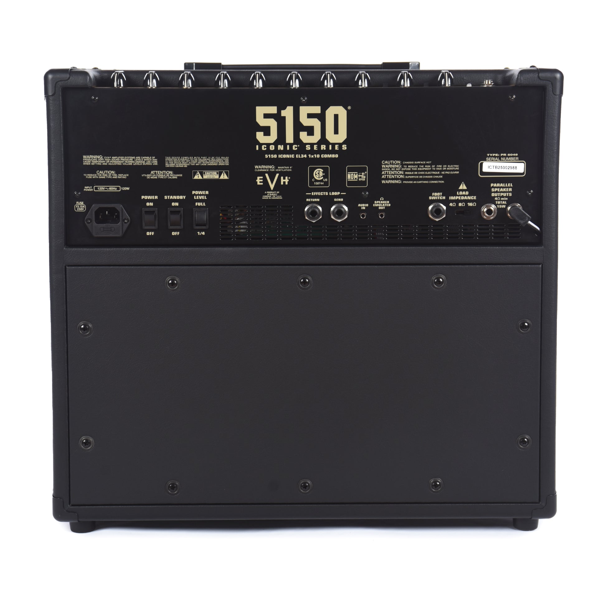 EVH 5150 Iconic Series 15w EL34 1x10 Combo Black Amps / Guitar Amps / Guitar Combos