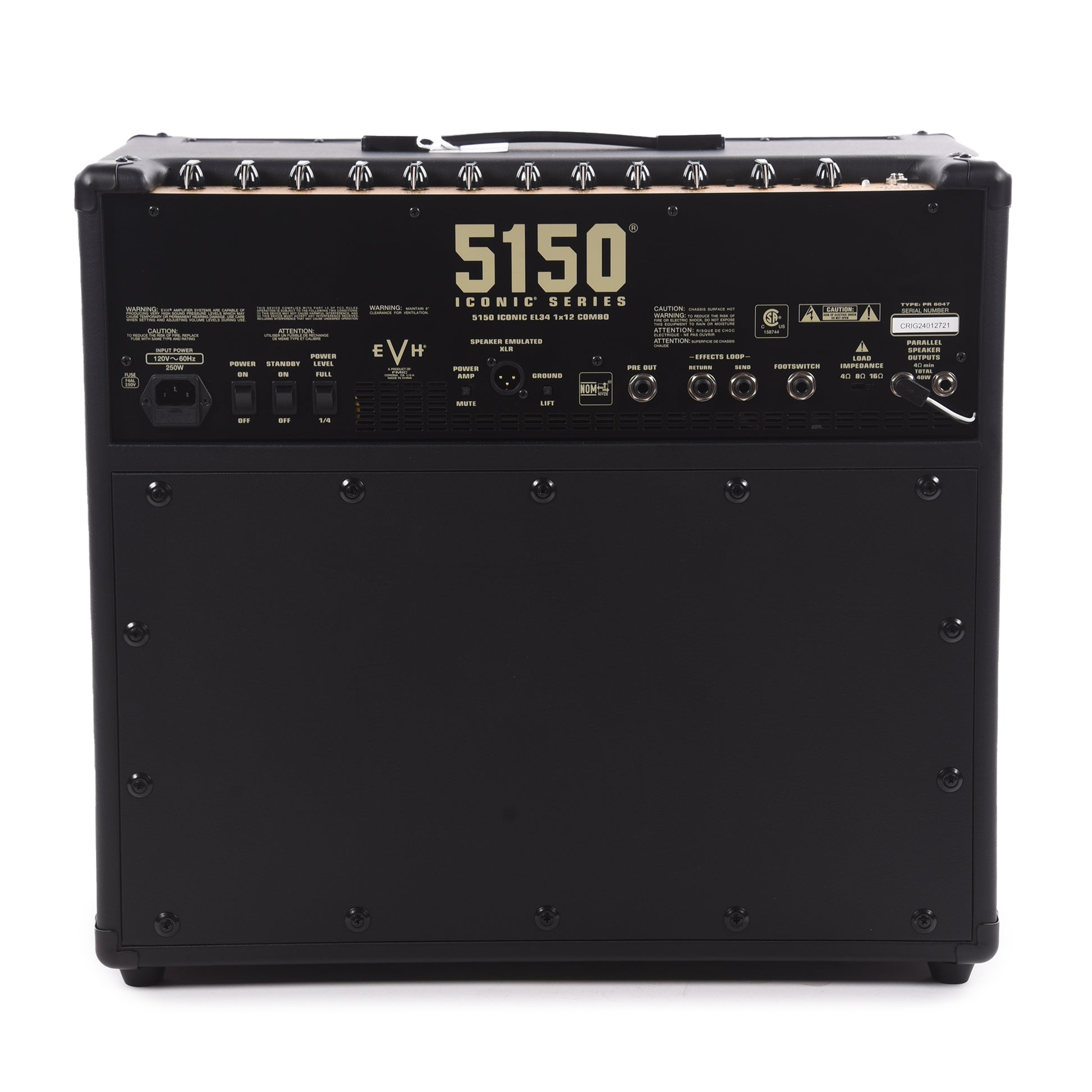 EVH 5150 Iconic Series 40W EL34 1x12 Combo Black Amps / Guitar Amps / Guitar Combos